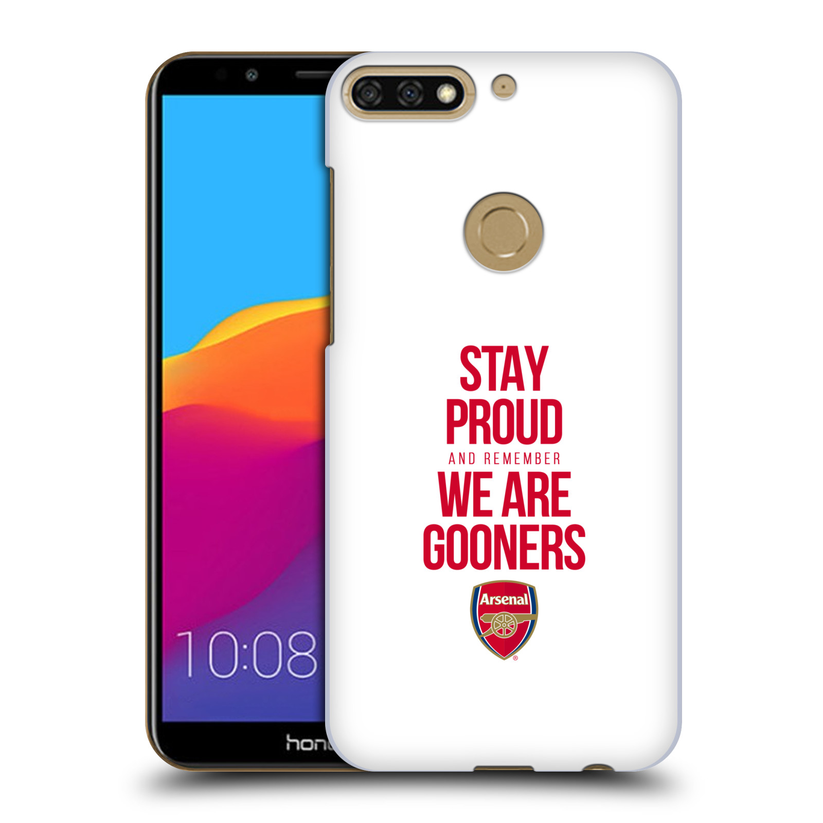HEAD CASE plastový obal na mobil Honor 7c Fotbalový klub Arsenal hrdost bílé pozadí