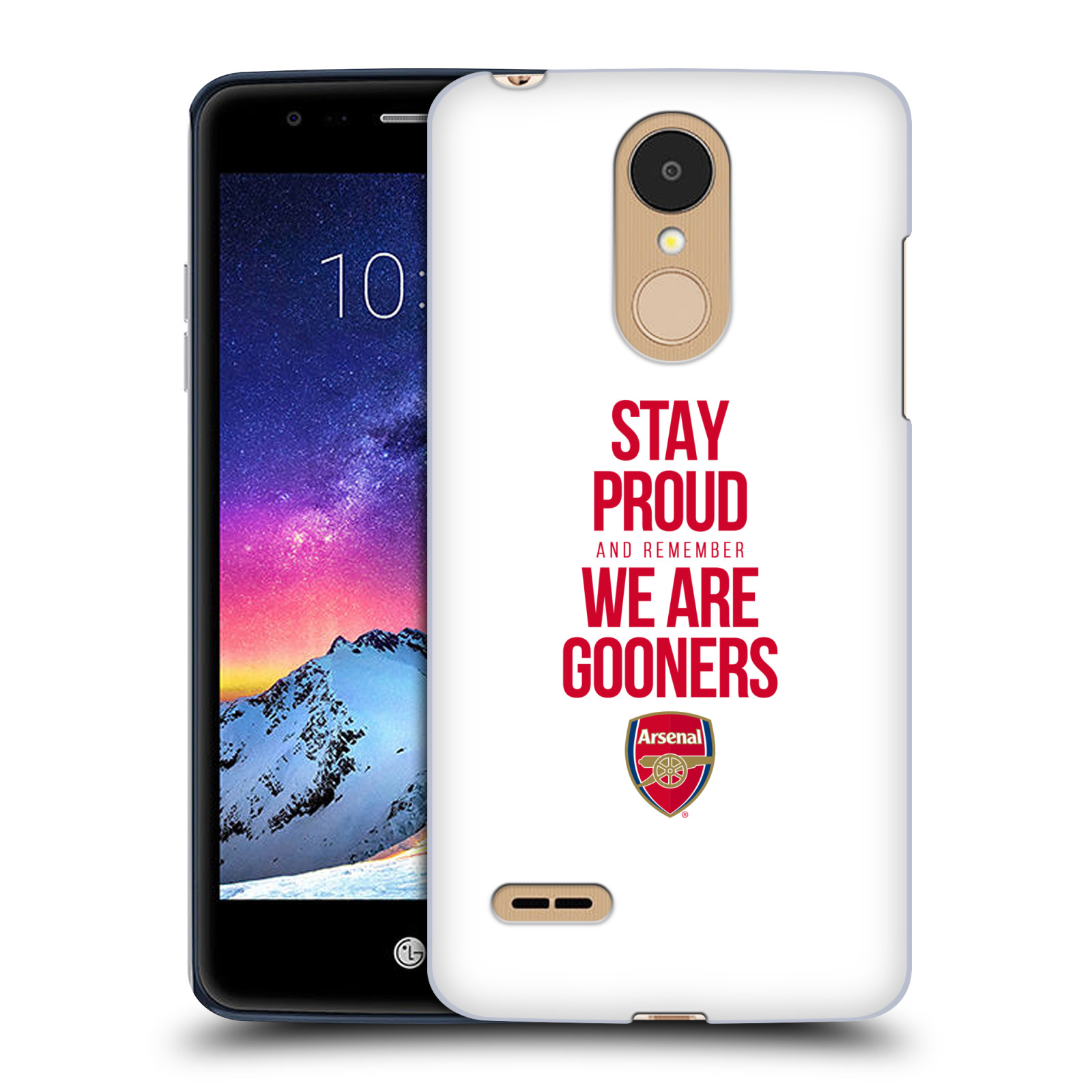 HEAD CASE plastový obal na mobil LG K9 / K8 2018 Fotbalový klub Arsenal hrdost bílé pozadí