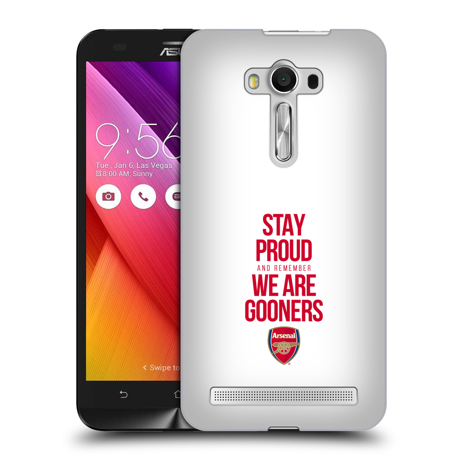 HEAD CASE plastový obal na mobil Asus Zenfone 2 LASER (5,5 displej ZE550KL) Fotbalový klub Arsenal hrdost bílé pozadí