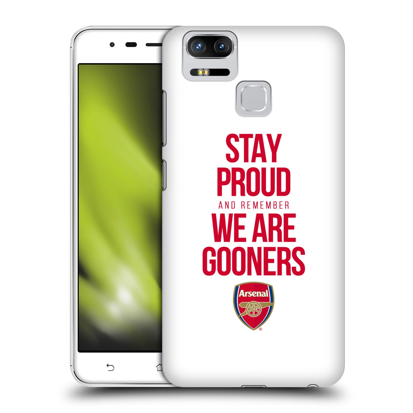 HEAD CASE plastový obal na mobil Asus Zenfone 3 Zoom ZE553KL Fotbalový klub Arsenal hrdost bílé pozadí
