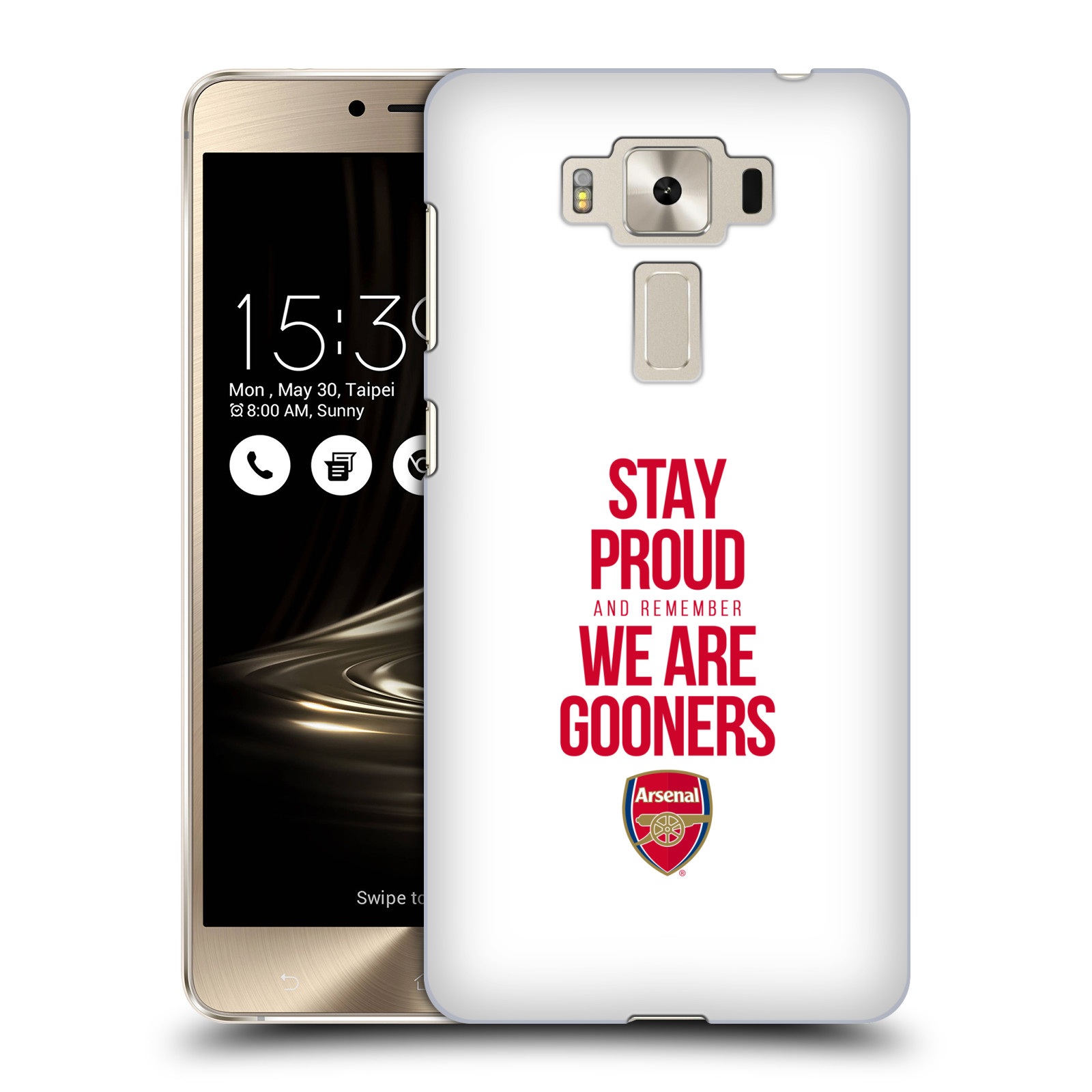 HEAD CASE plastový obal na mobil Asus Zenfone 3 DELUXE ZS550KL Fotbalový klub Arsenal hrdost bílé pozadí
