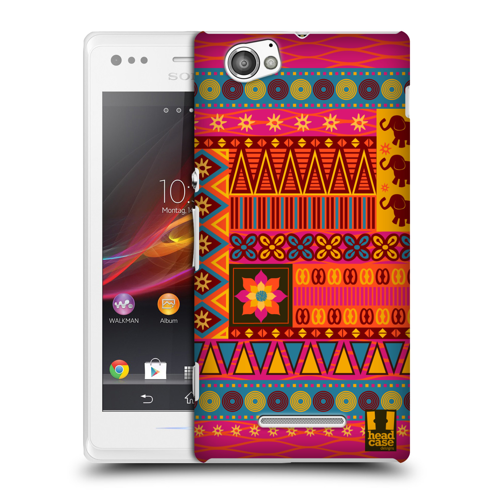 HEAD CASE plastový obal na mobil Sony Xperia M vzor Africké motivy 2 KRÁSA