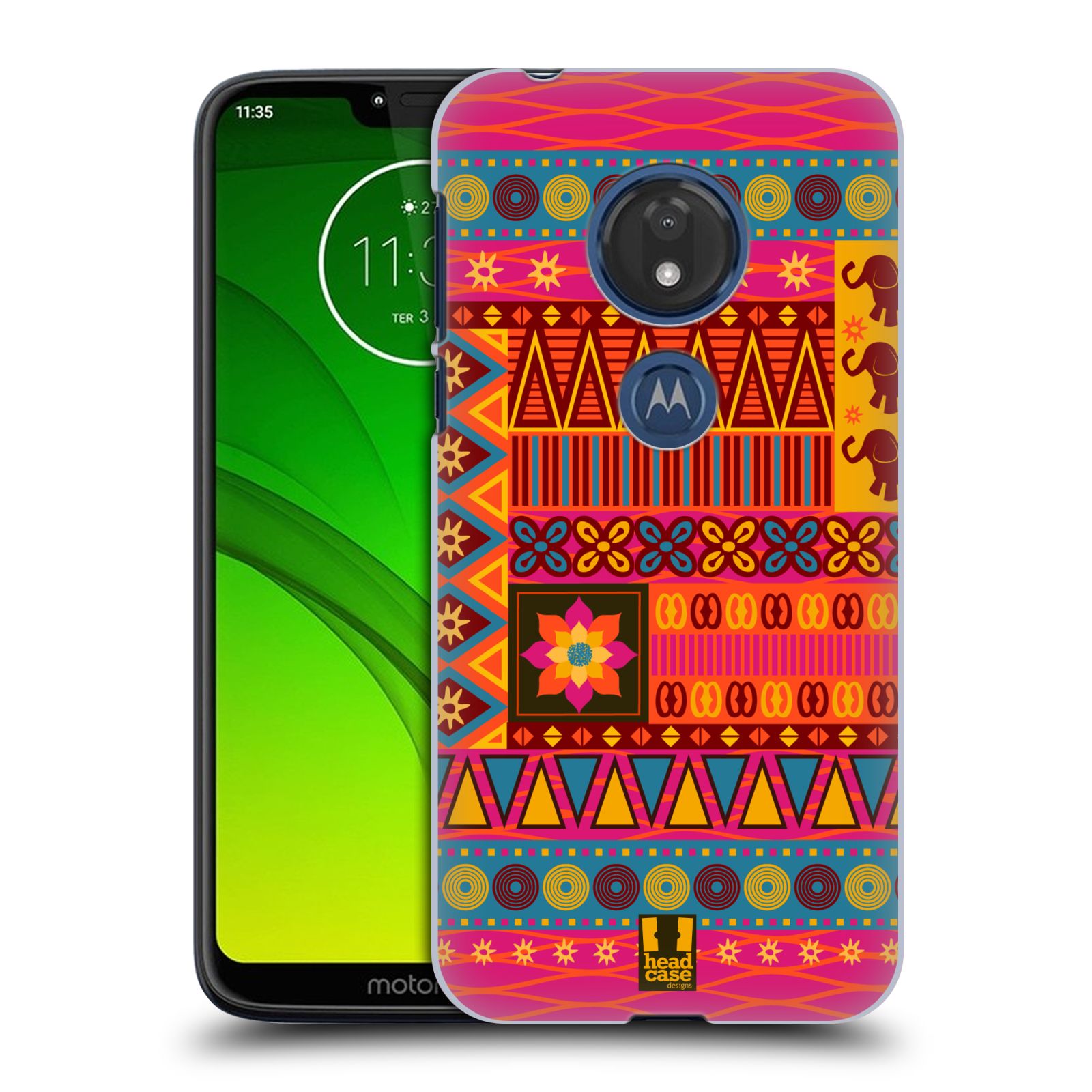 Pouzdro na mobil Motorola Moto G7 Play vzor Africké motivy 2 KRÁSA