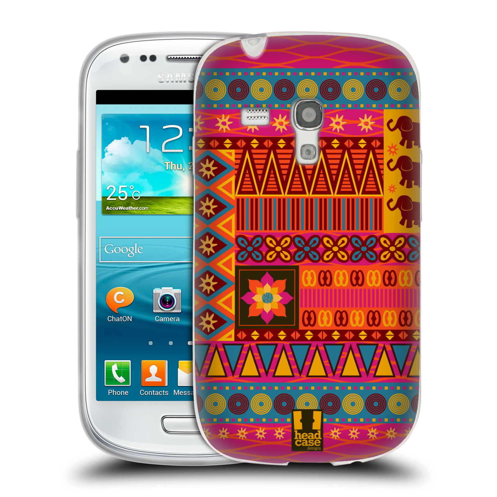 HEAD CASE silikonový obal na mobil Samsung Galaxy S3 MINI i8190 vzor Africké motivy 2 KRÁSA
