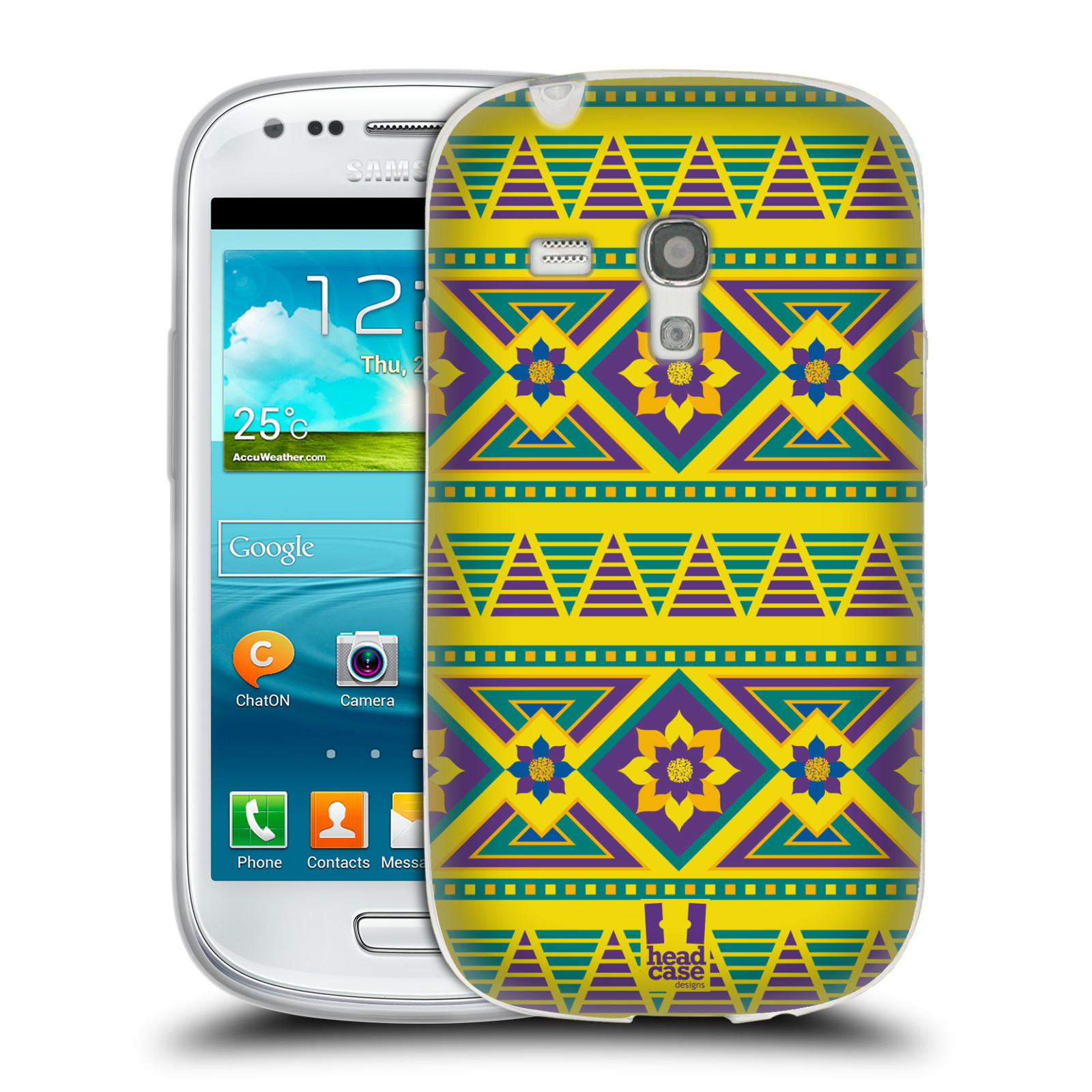 HEAD CASE silikonový obal na mobil Samsung Galaxy S3 MINI i8190 vzor Africké motivy 2 KVĚT