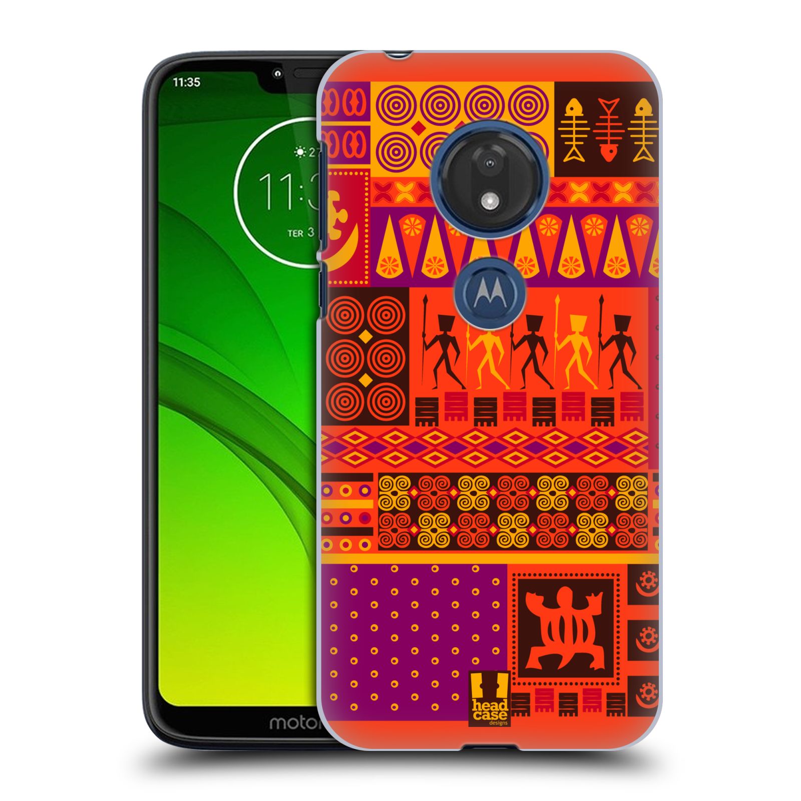 Pouzdro na mobil Motorola Moto G7 Play vzor Africké motivy 2 SAFARI západ slunce