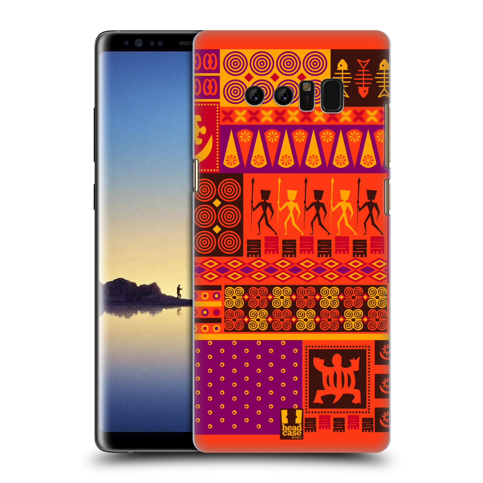 HEAD CASE plastový obal na mobil Samsung Galaxy Note 8 vzor Africké motivy 2 SAFARI západ slunce