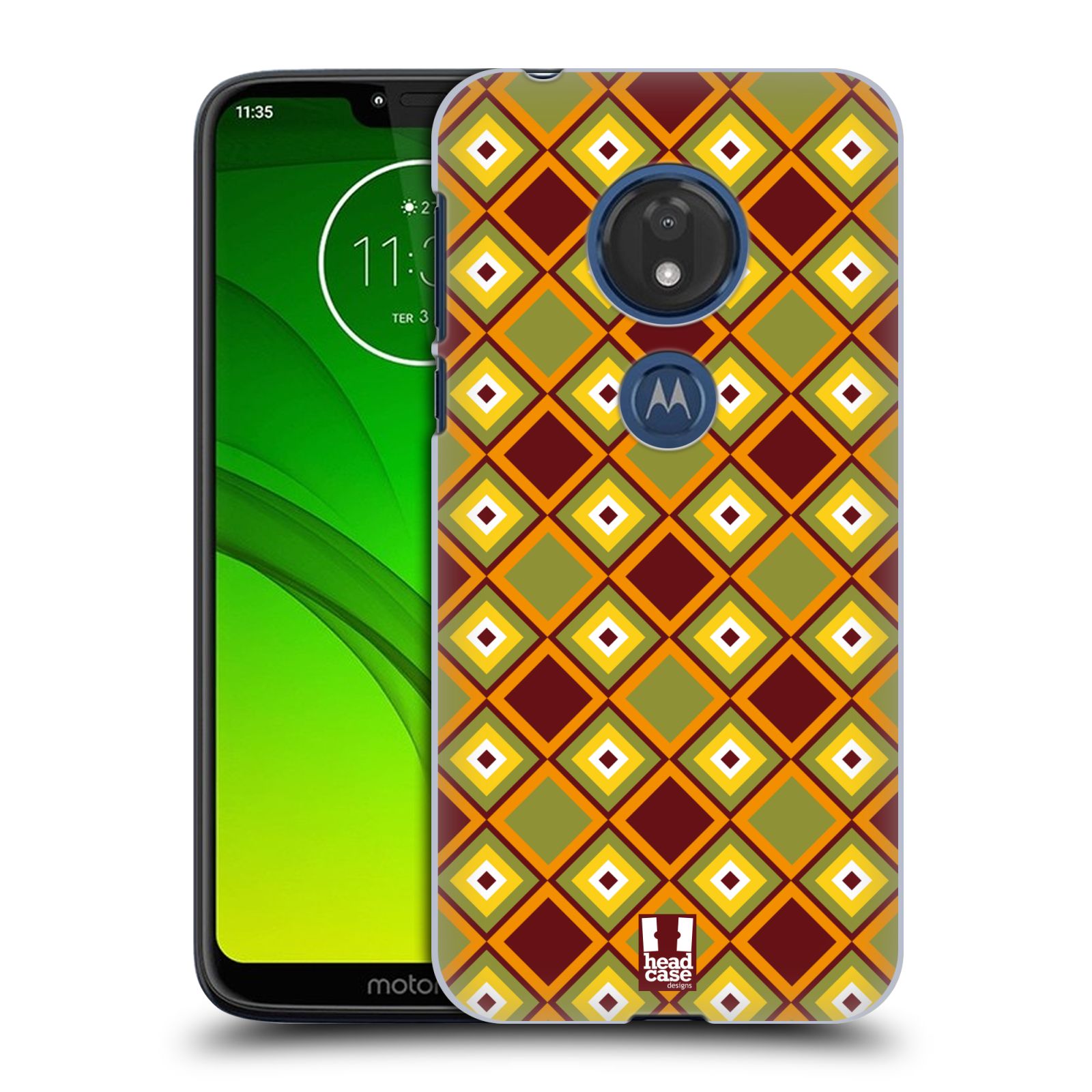 Pouzdro na mobil Motorola Moto G7 Play vzor Africké motivy DIAMANT