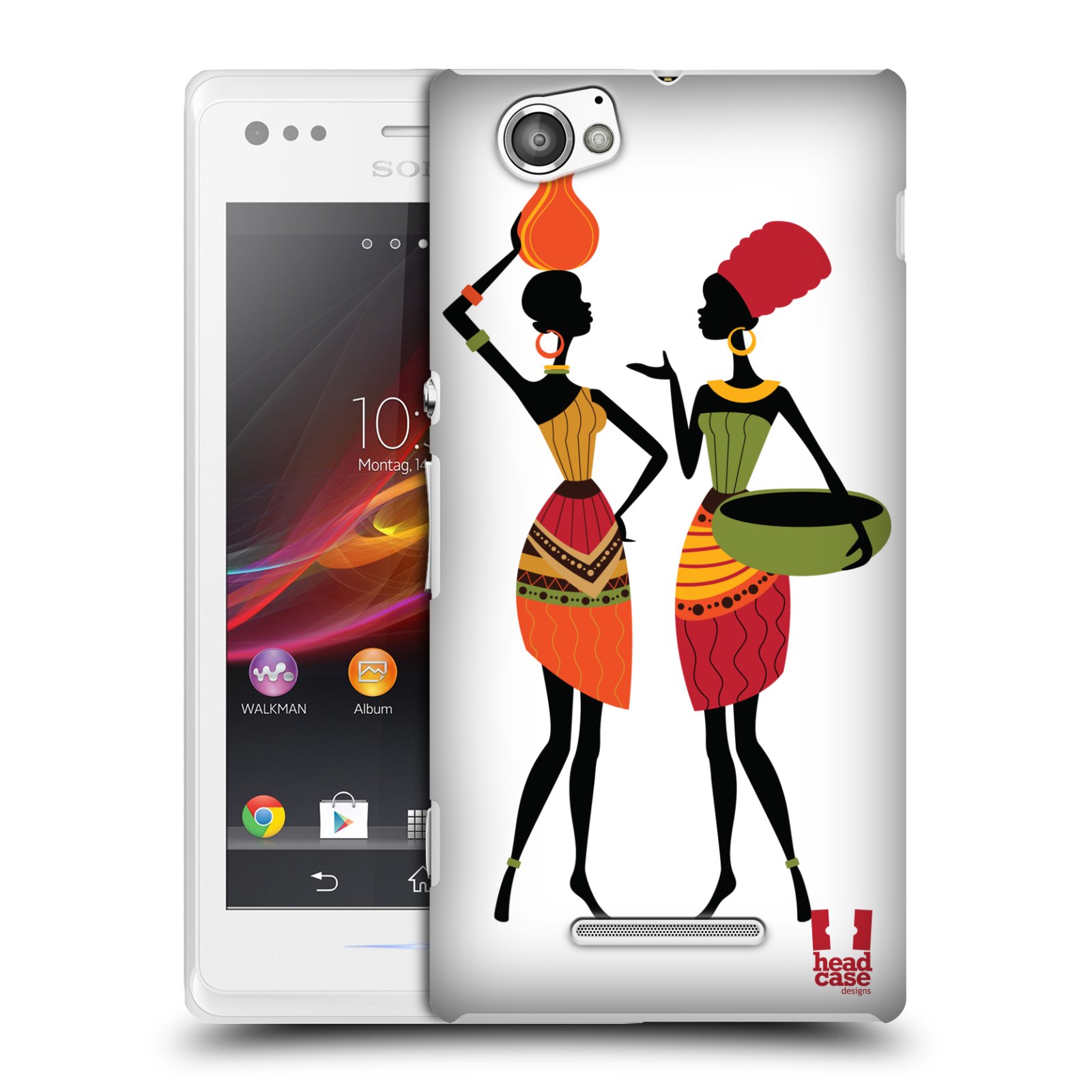 HEAD CASE plastový obal na mobil Sony Xperia M vzor Africké motivy DRBNY