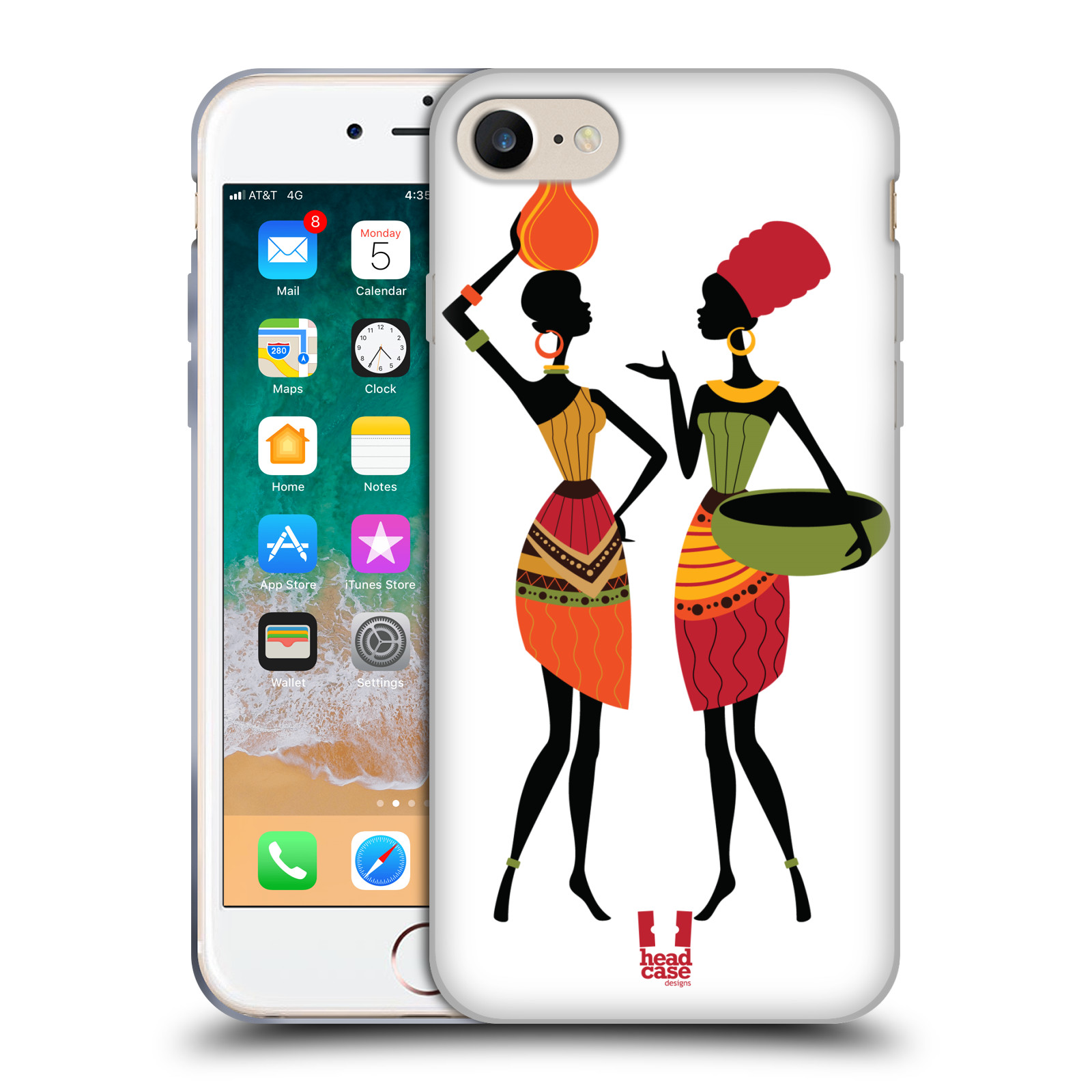 HEAD CASE silikonový obal na mobil Apple Iphone 8 vzor Africké motivy DRBNY