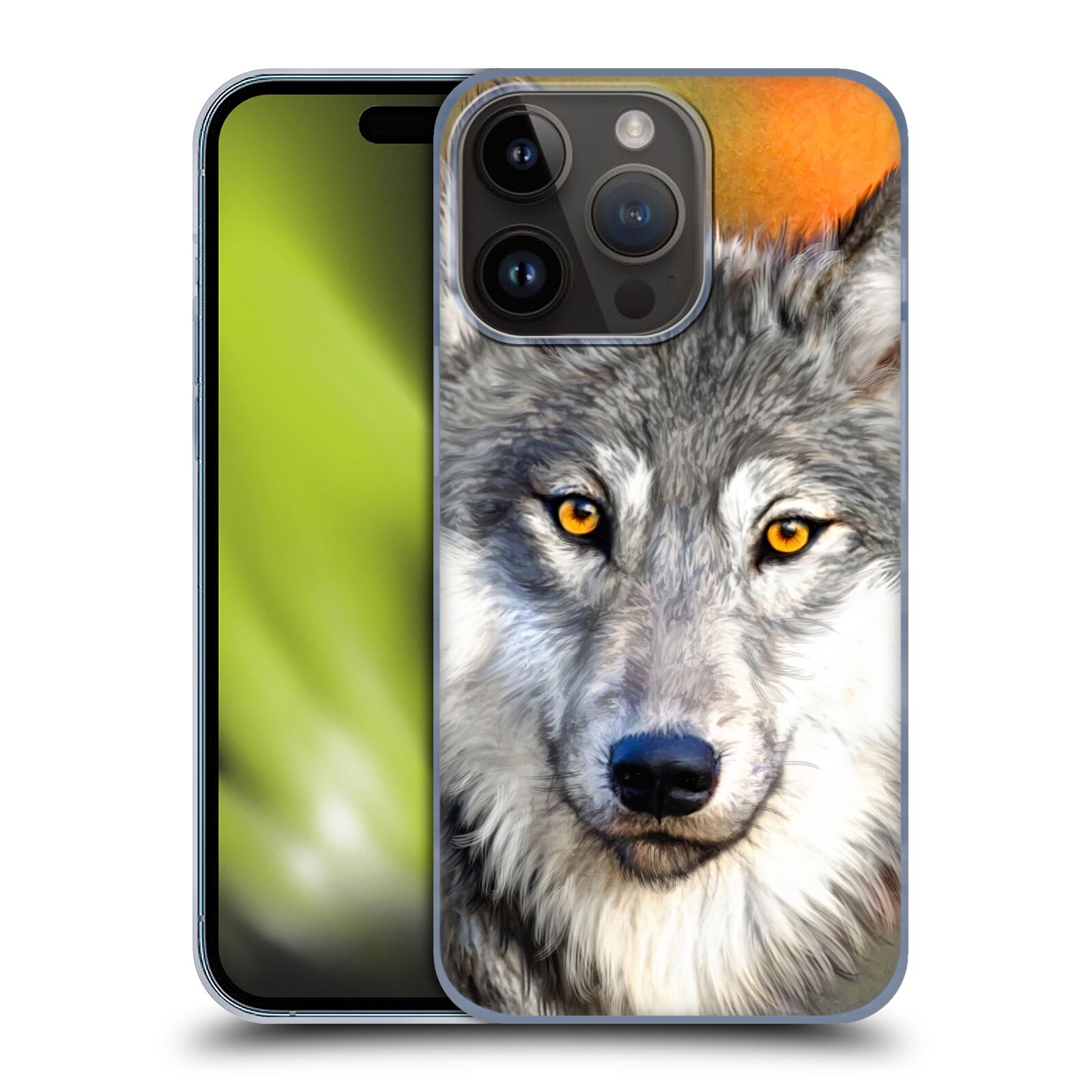 Plastový obal HEAD CASE na mobil Apple Iphone 15 Pro  - Přední foto vlk