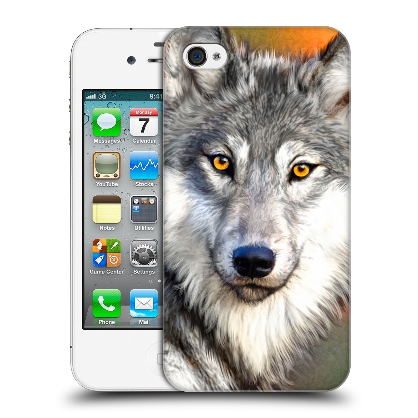 Zadní obal pro mobil Apple Iphone 4/4S - HEAD CASE - Aimee Stewart - Pohled Vlka