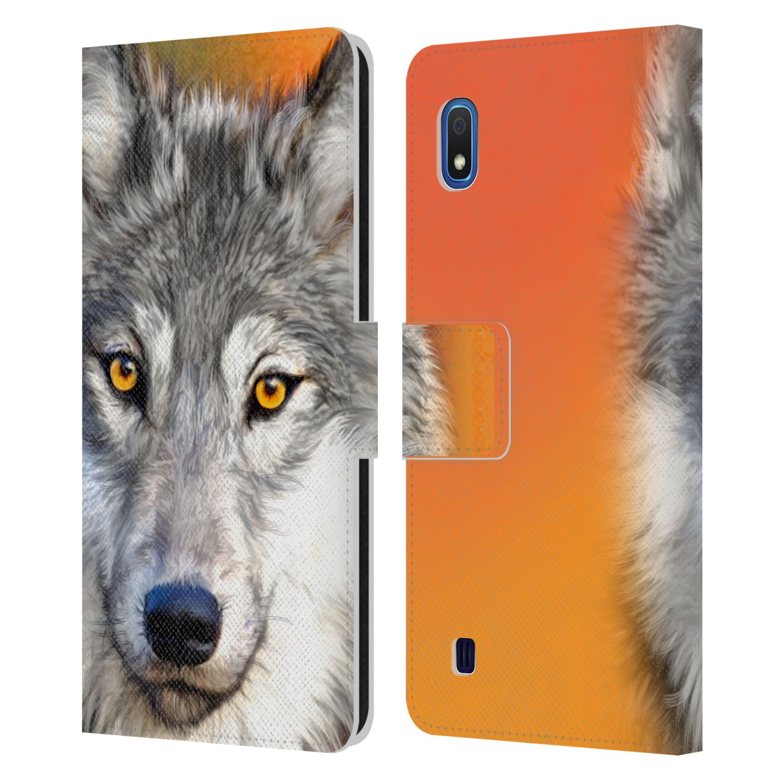 Pouzdro na mobil Samsung Galaxy A10 - Head Case - vlk oranžová