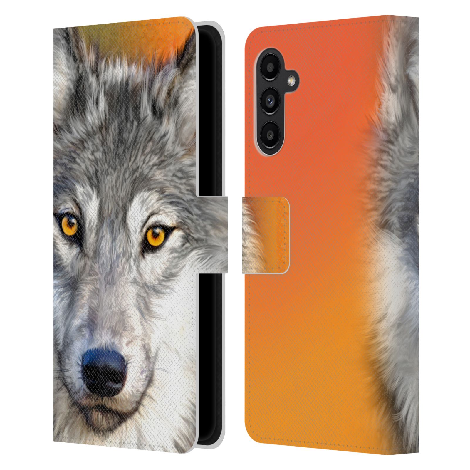 Pouzdro HEAD CASE na mobil Samsung Galaxy A13 5G  vlk oranžová