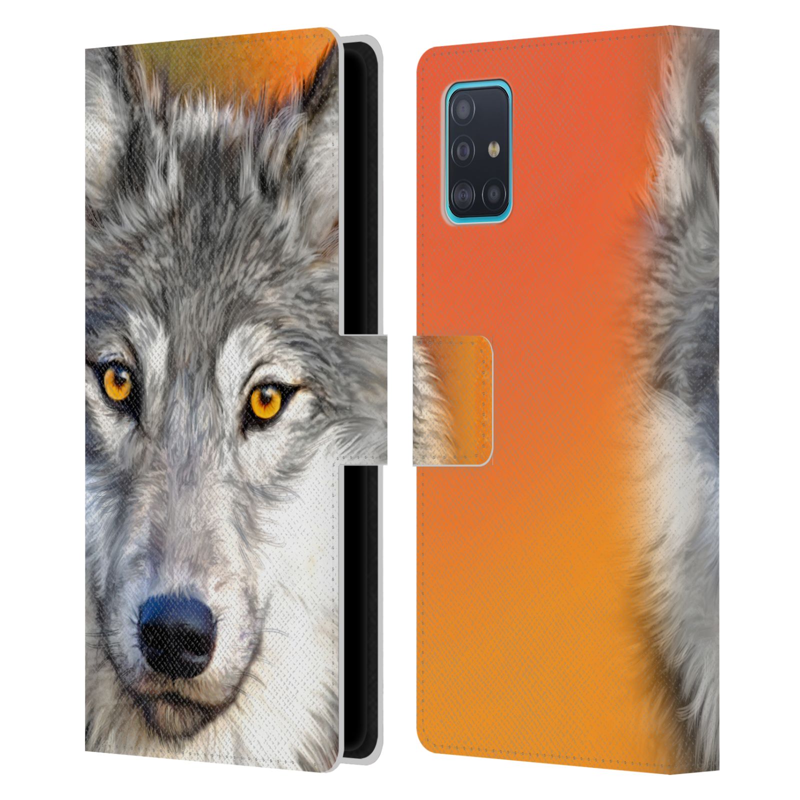 Pouzdro na mobil Samsung Galaxy A51 (A515F) - Head Case - vlk oranžová