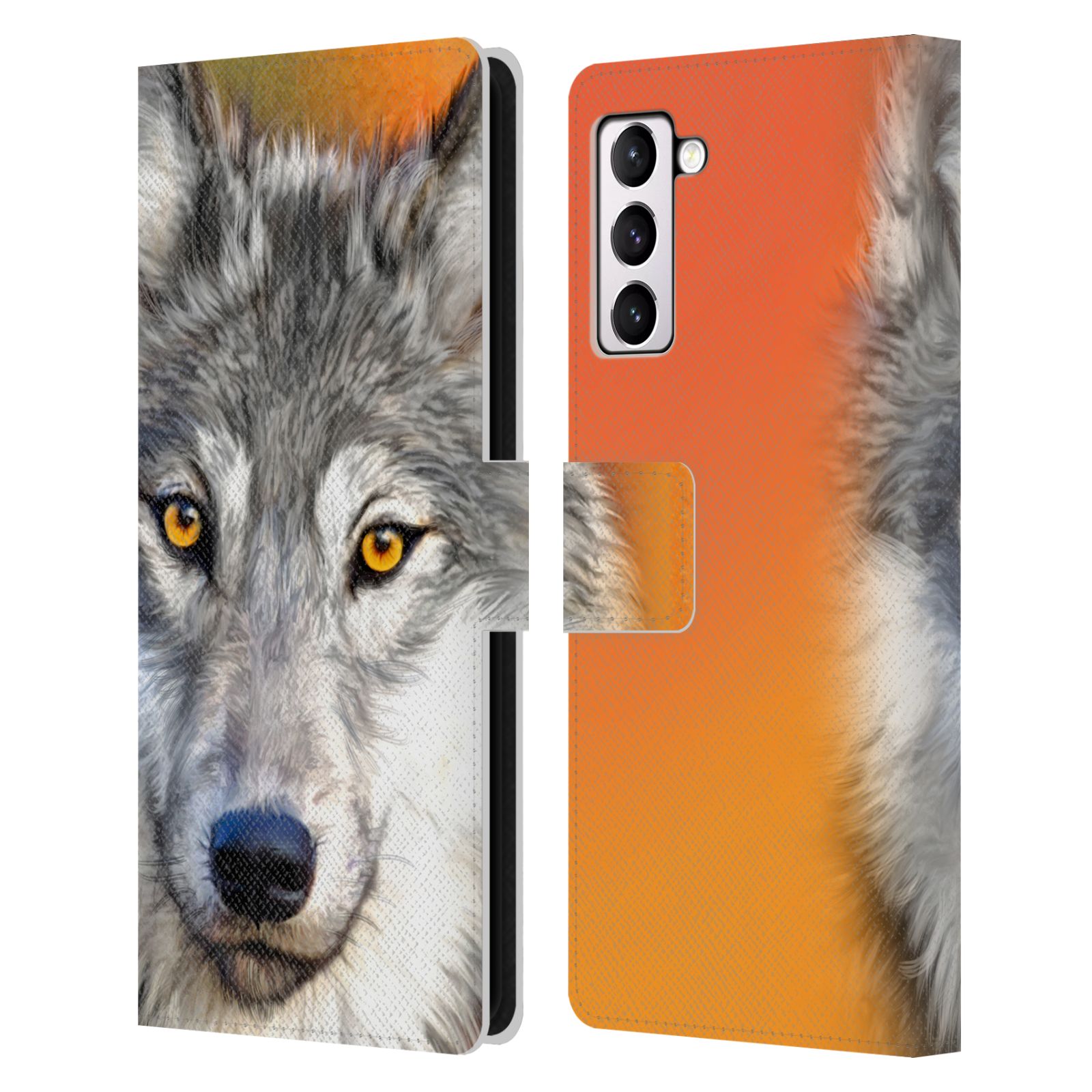 Pouzdro HEAD CASE na mobil Samsung Galaxy S21+ 5G / S21 PLUS 5G  vlk oranžová