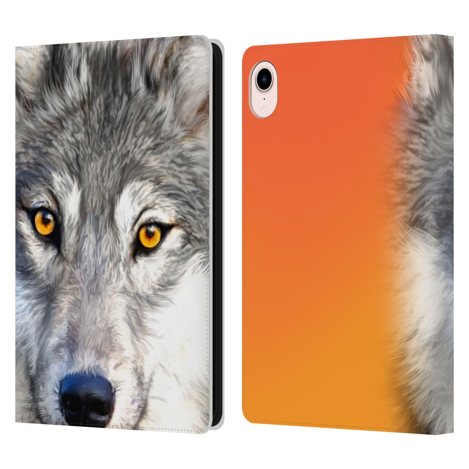 Pouzdro pro tablet Apple Ipad MINI (2021) - HEAD CASE -  vlk oranžová