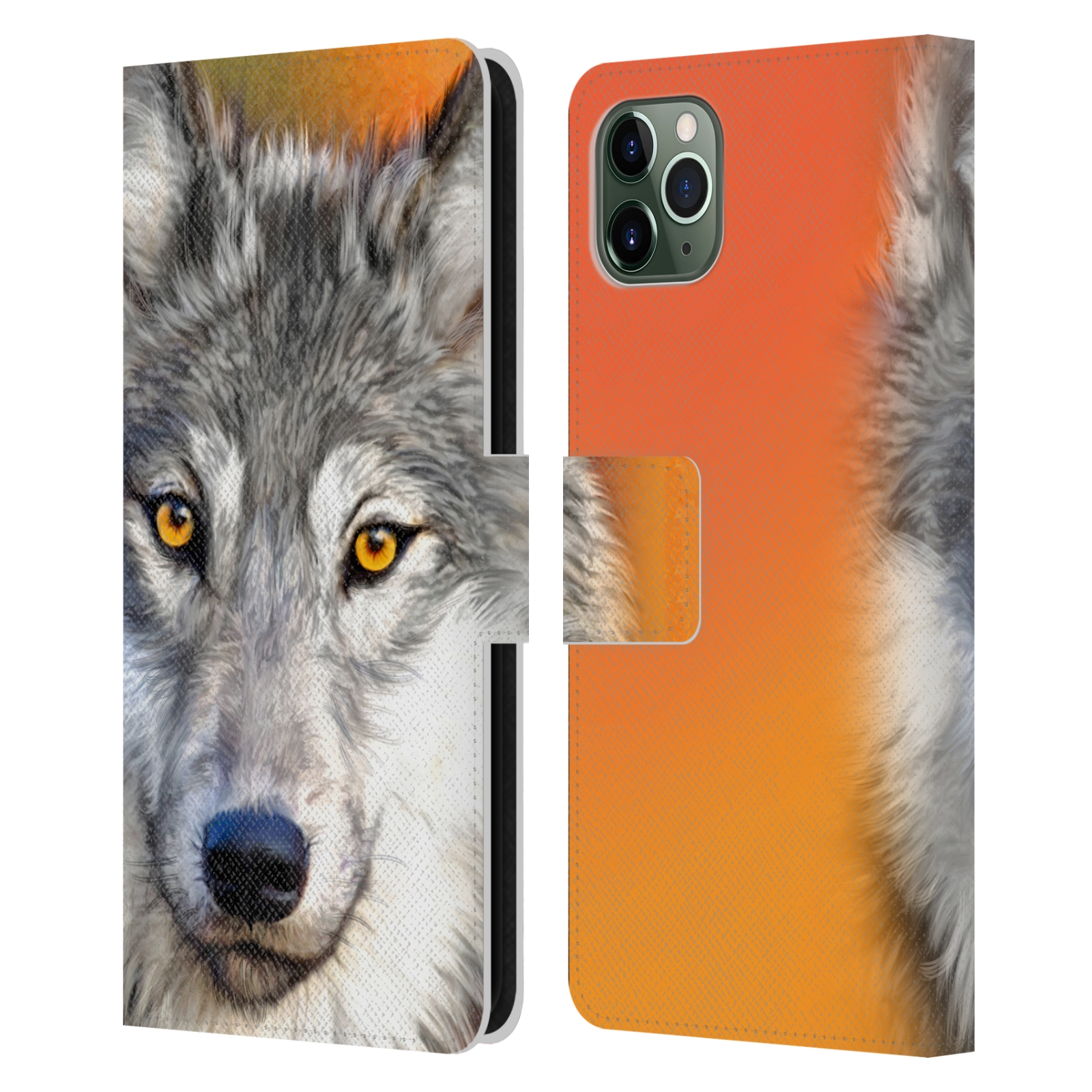 Pouzdro na mobil Apple Iphone 11 PRO MAX - Head Case - vlk oranžová