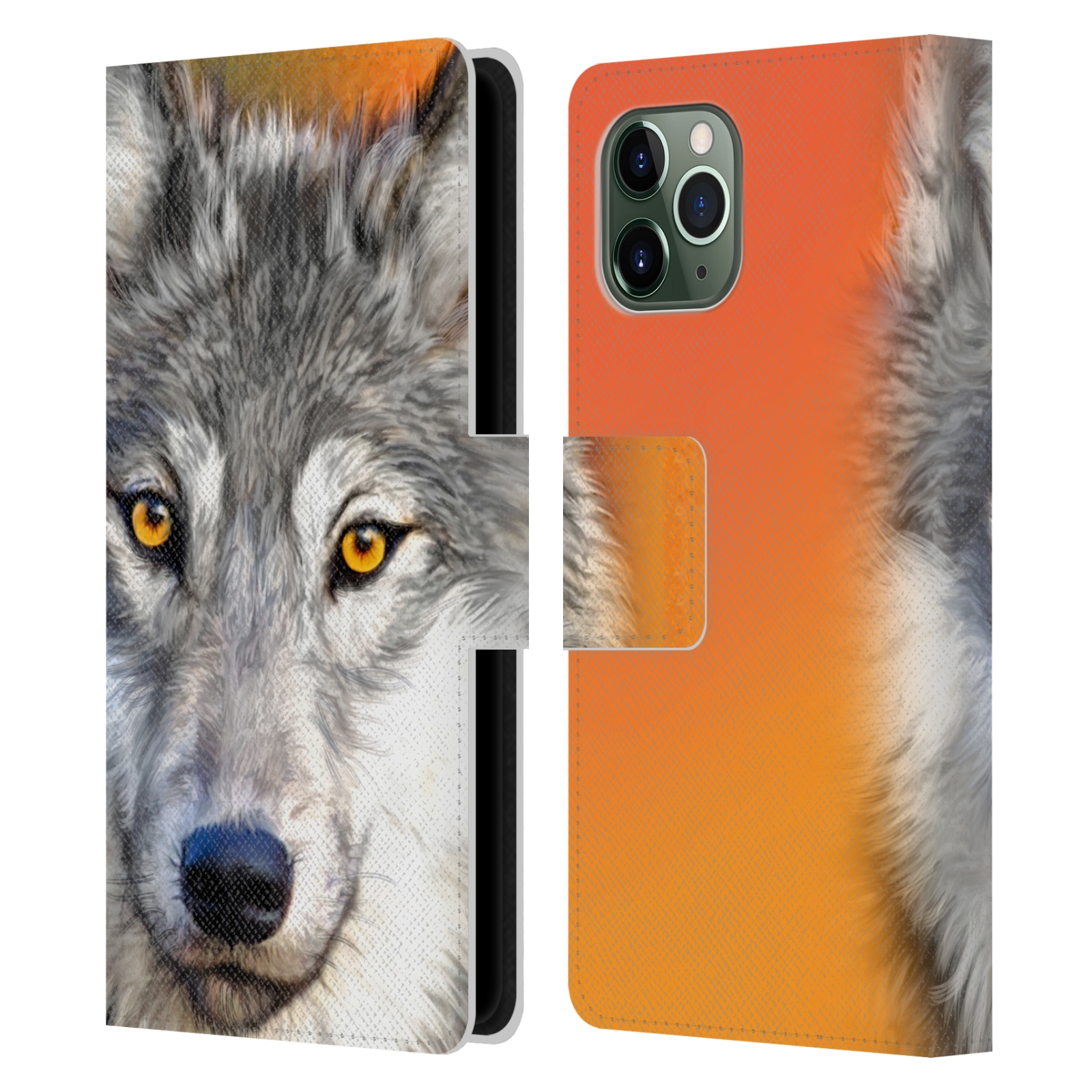 Pouzdro na mobil Apple Iphone 11 PRO - Head Case - vlk oranžová