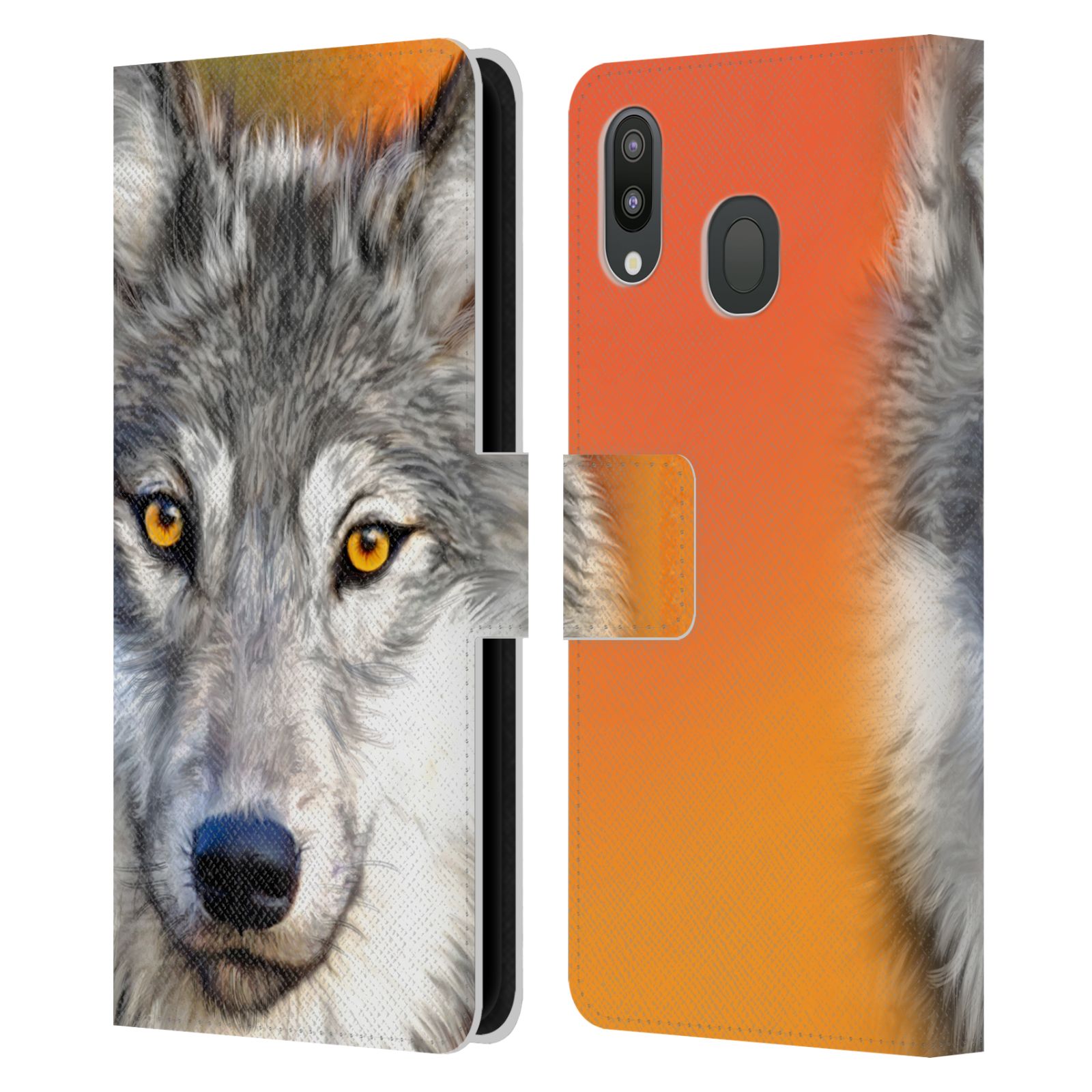 Pouzdro na mobil Samsung Galaxy M20 - Head Case - vlk oranžová