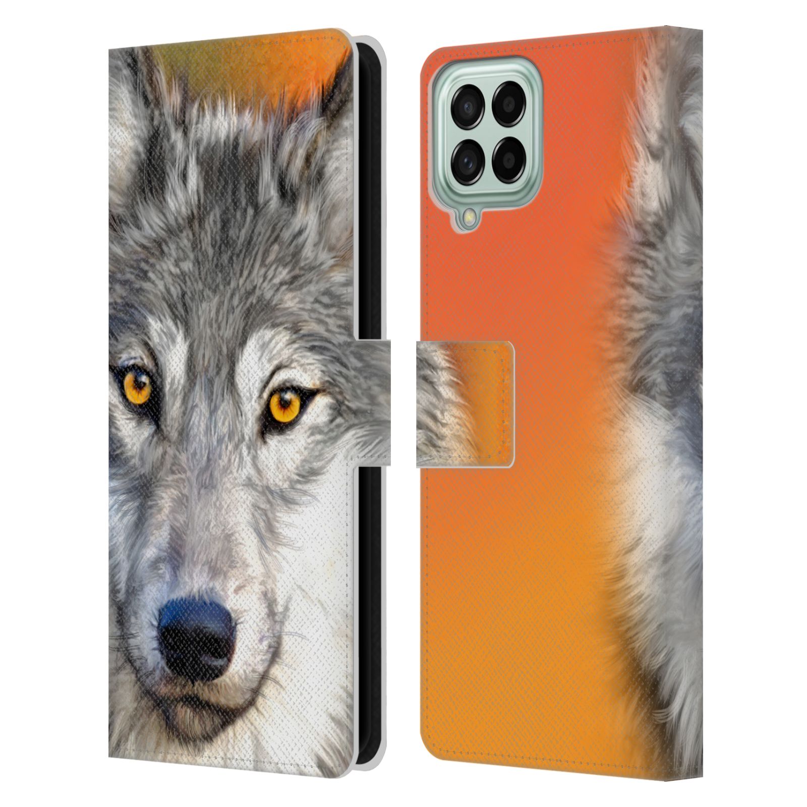 Pouzdro HEAD CASE na mobil Samsung Galaxy M33 5G  vlk oranžová
