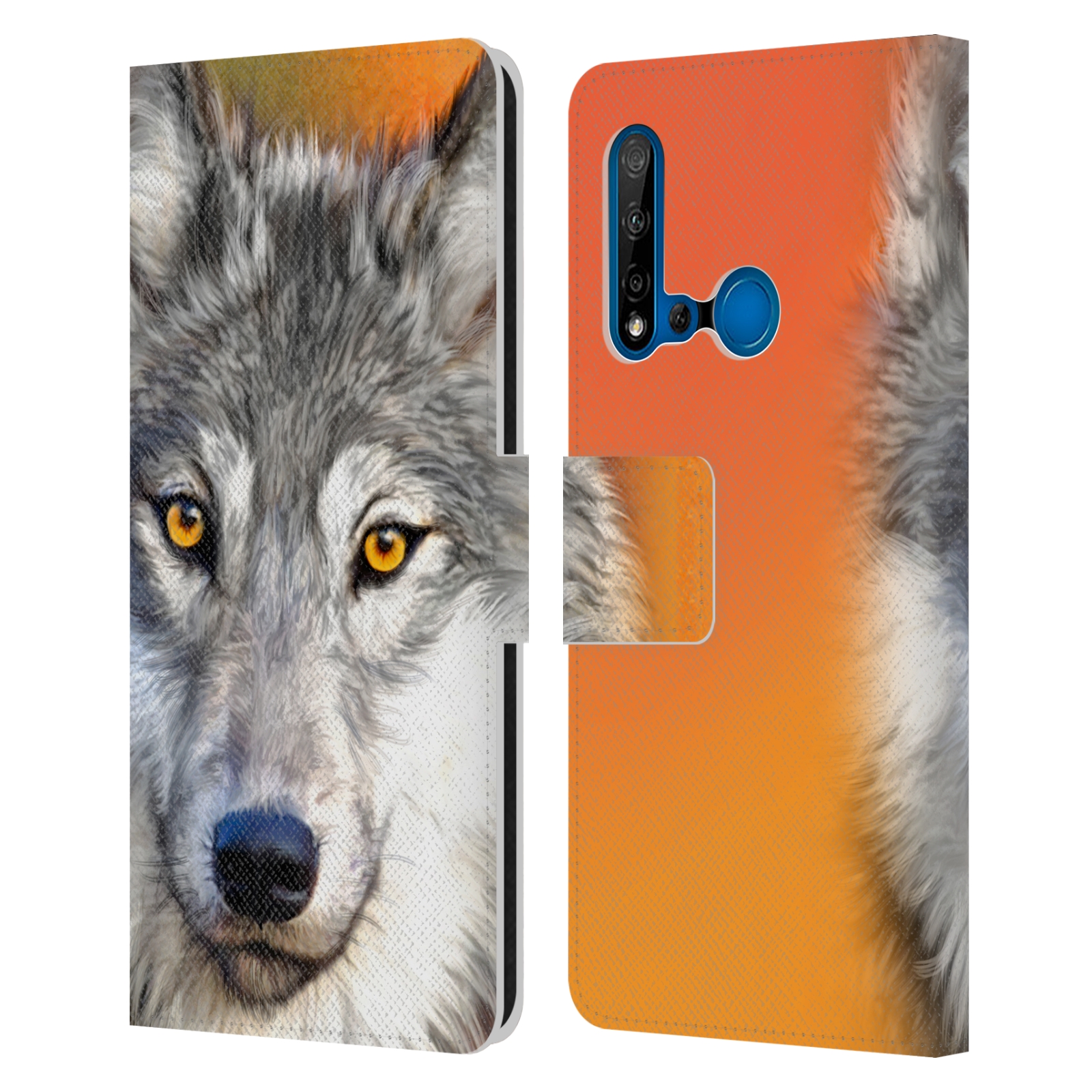 Pouzdro na mobil Huawei P20 LITE 2019 - Head Case - vlk oranžová