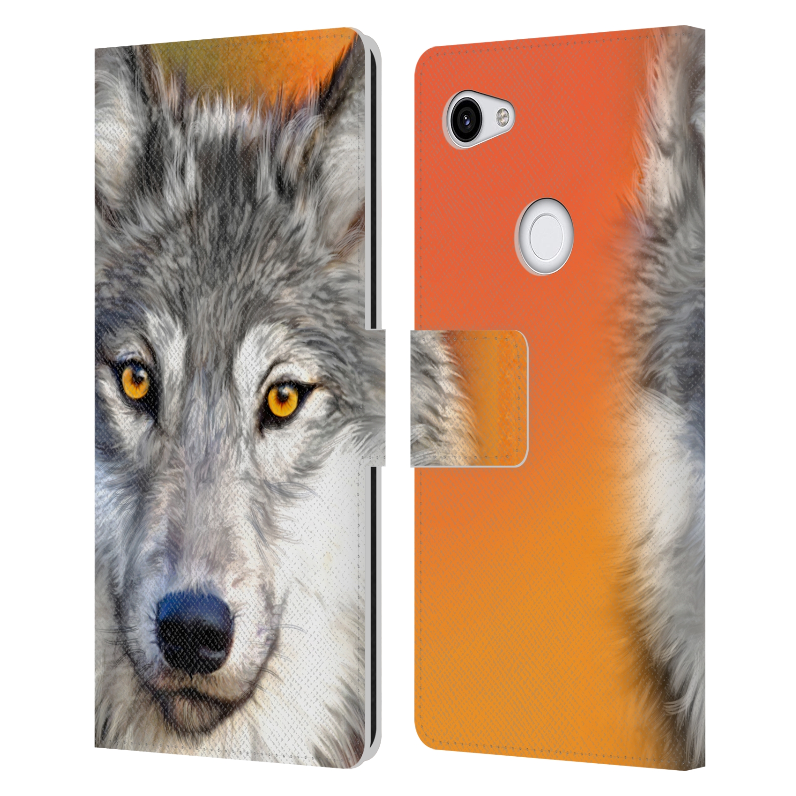 Pouzdro na mobil Google Pixel 3a XL - Head Case - vlk oranžová