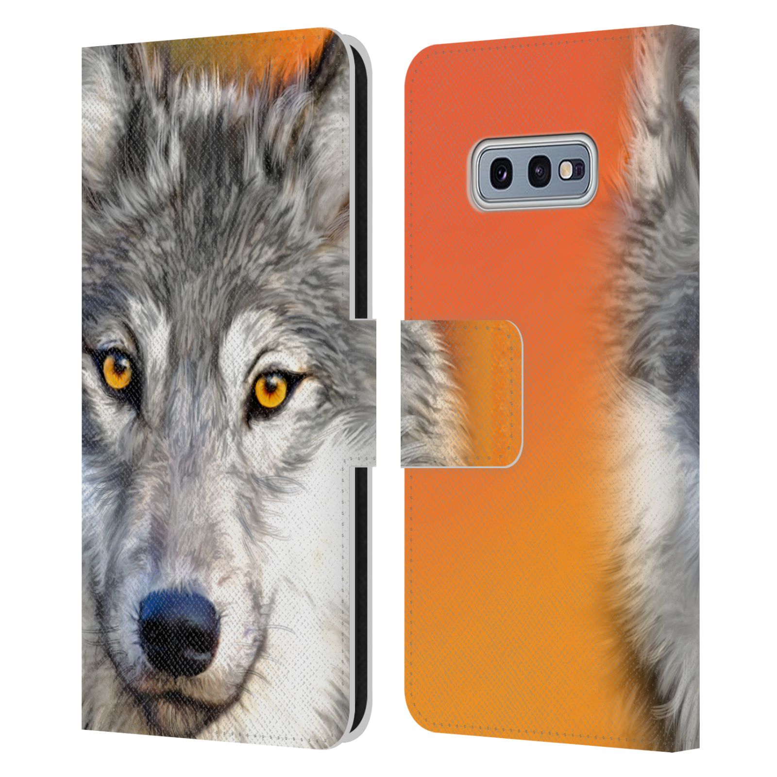 Pouzdro HEAD CASE na mobil Samsung Galaxy S10e  vlk oranžová