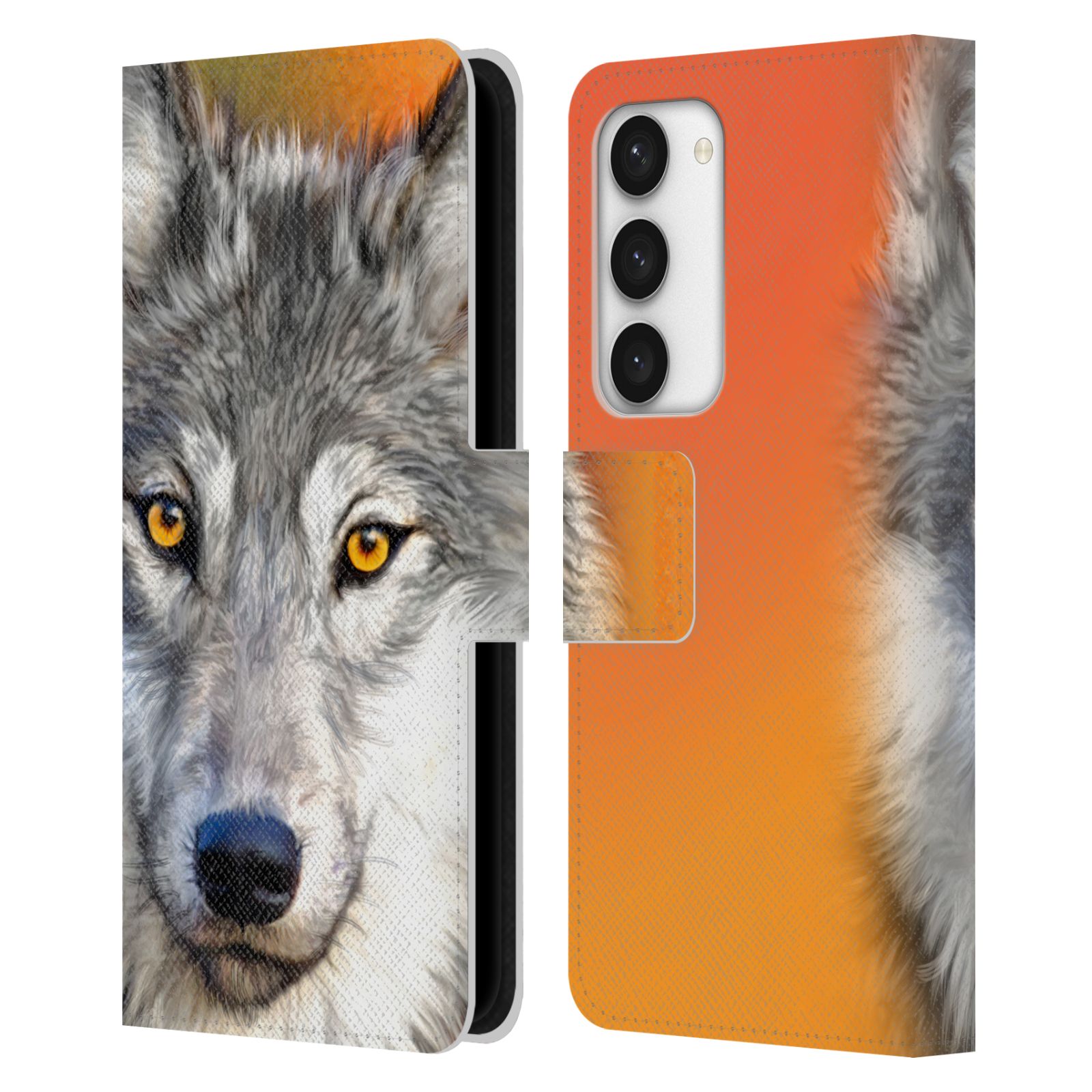 Pouzdro HEAD CASE na mobil Samsung Galaxy S23 5G  vlk oranžová