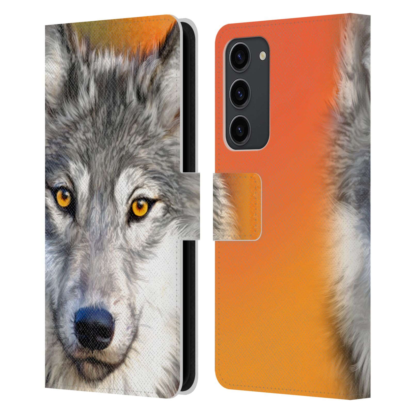 Pouzdro HEAD CASE na mobil Samsung Galaxy S23+  vlk oranžová