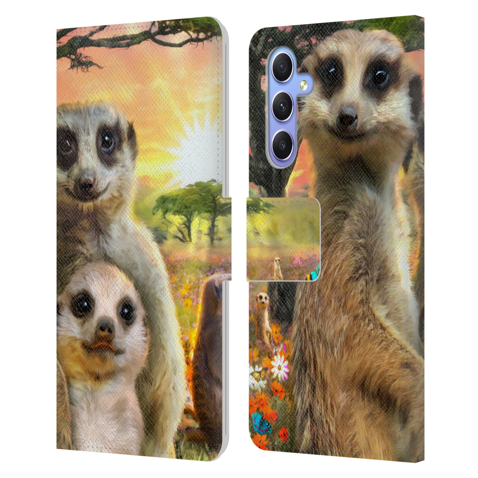 Pouzdro HEAD CASE na mobil Samsung Galaxy A34 5G  malé surikaty