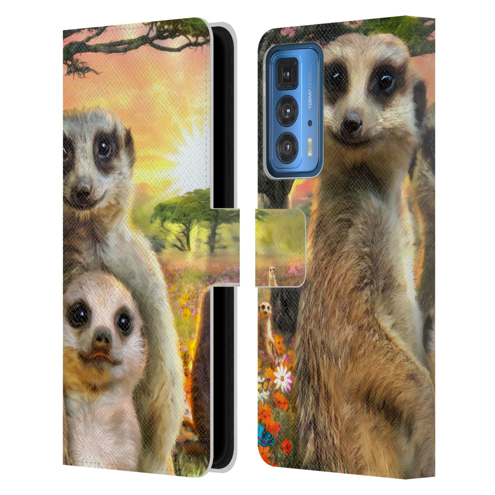 Pouzdro HEAD CASE na mobil Motorola EDGE 20 PRO  malé surikaty