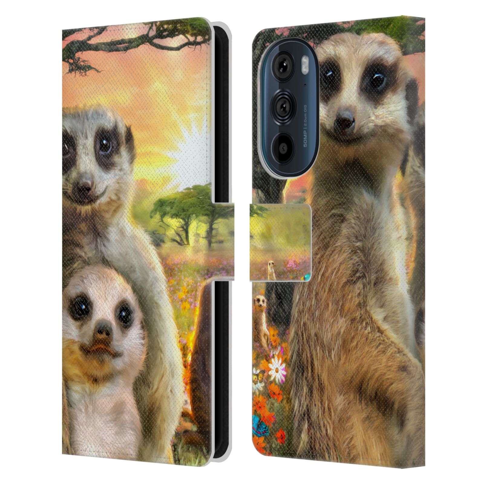 Pouzdro HEAD CASE na mobil Motorola EDGE 30  malé surikaty