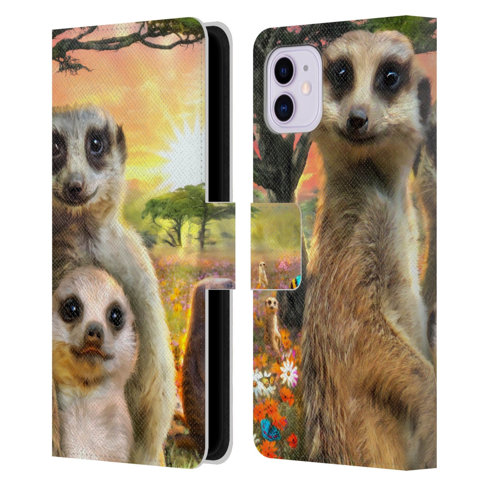Pouzdro na mobil Apple Iphone 11 - Head Case - malé surikaty