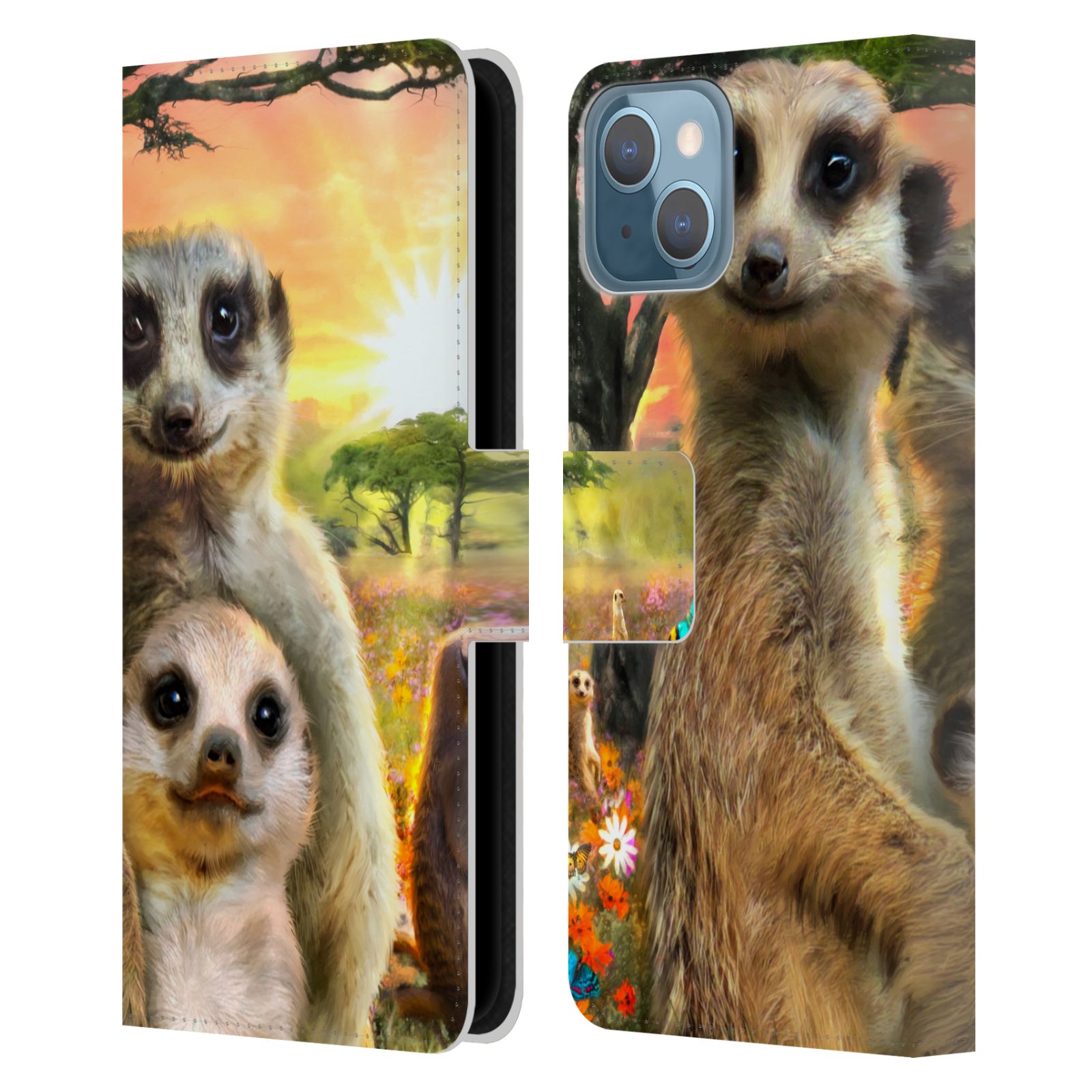 Pouzdro HEAD CASE na mobil Apple Iphone 13  malé surikaty