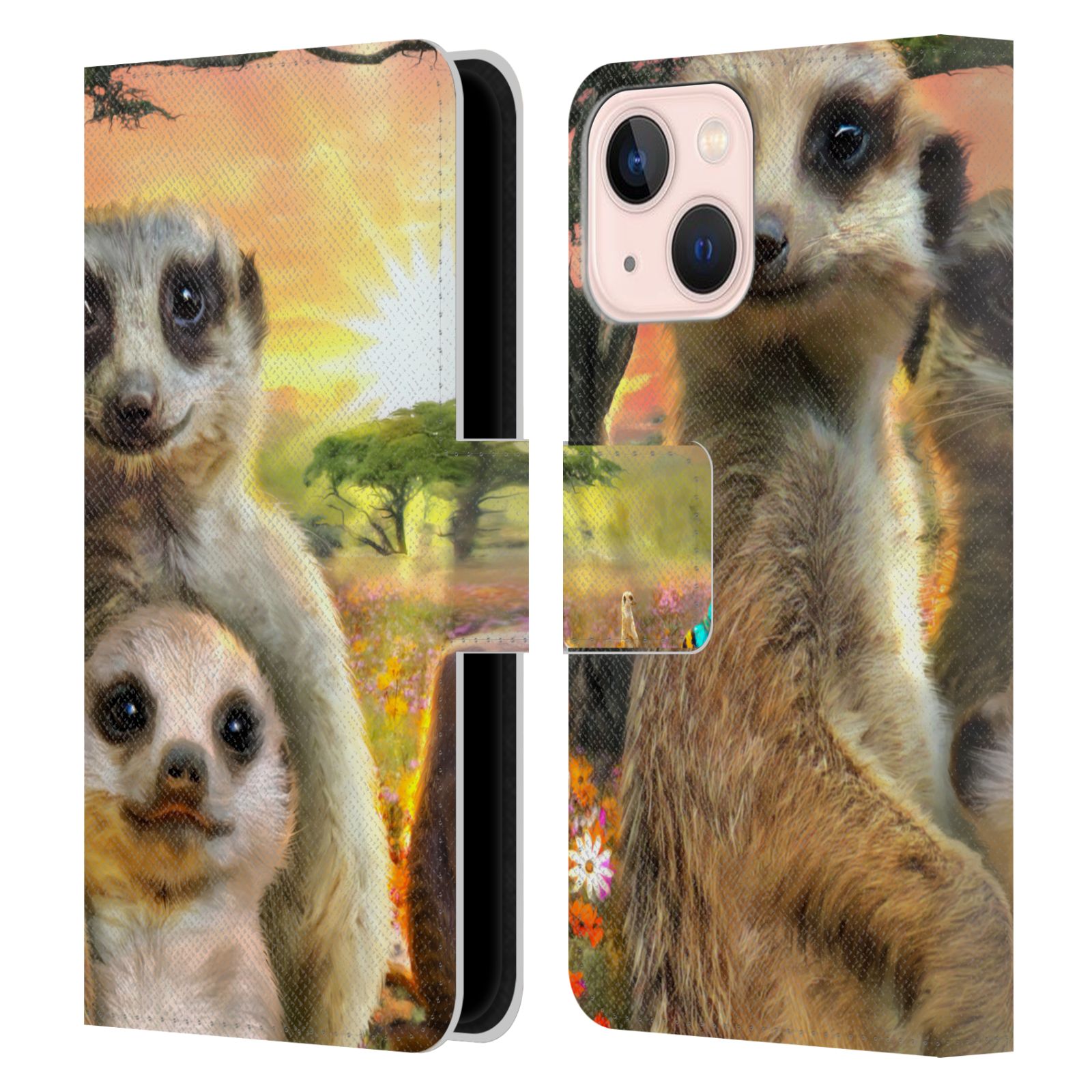 Pouzdro HEAD CASE na mobil Apple Iphone 13 MINI  malé surikaty