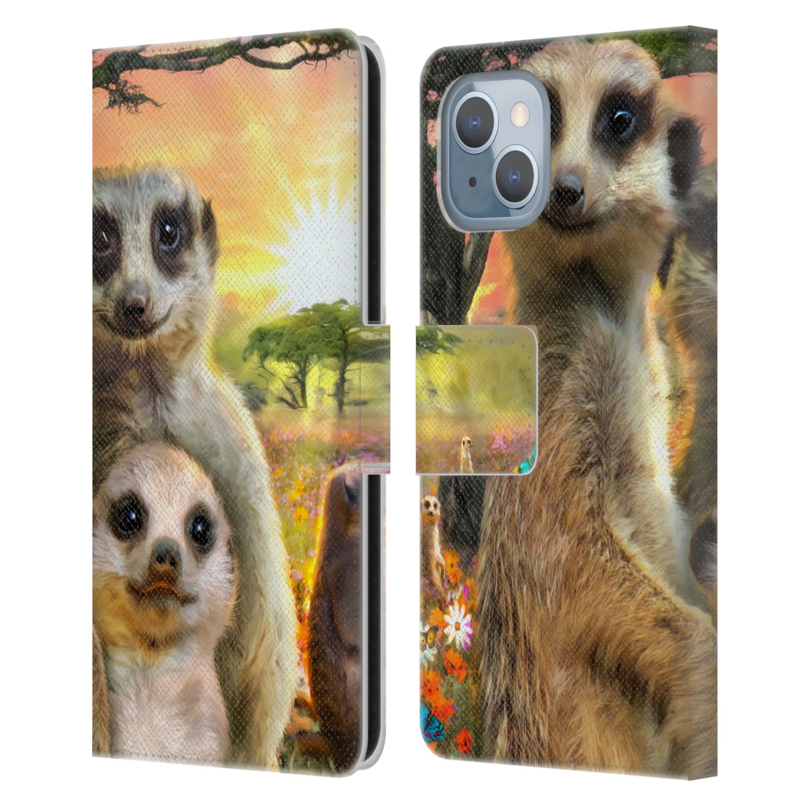 Pouzdro HEAD CASE na mobil Apple Iphone 14  malé surikaty