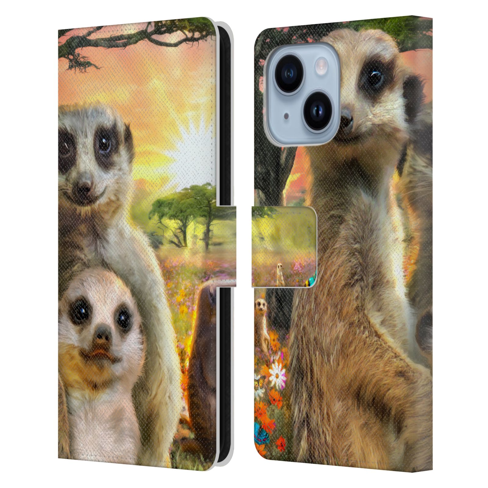 Pouzdro HEAD CASE na mobil Apple Iphone 14 PLUS  malé surikaty