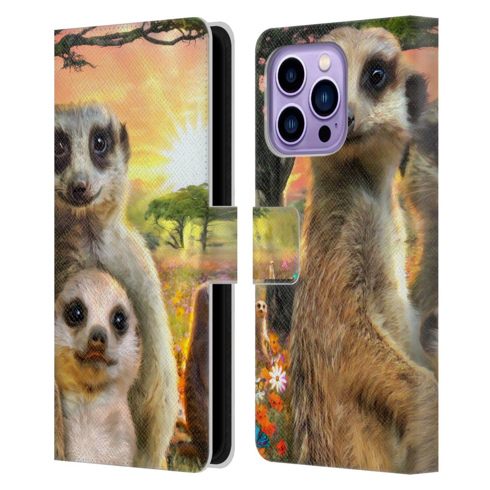Pouzdro HEAD CASE na mobil Apple Iphone 14 PRO MAX  malé surikaty