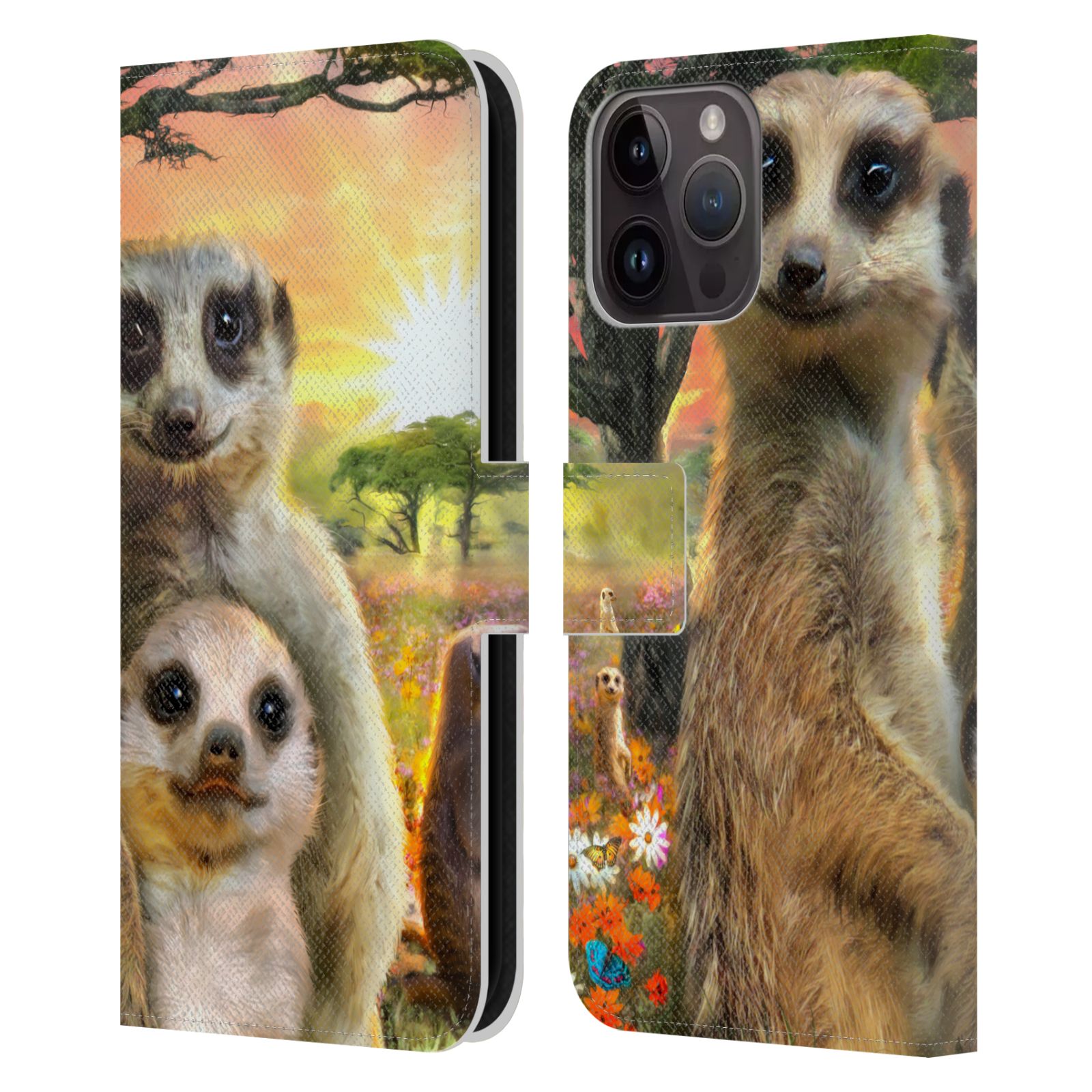Pouzdro HEAD CASE na mobil Apple Iphone 15 PRO MAX  malé surikaty