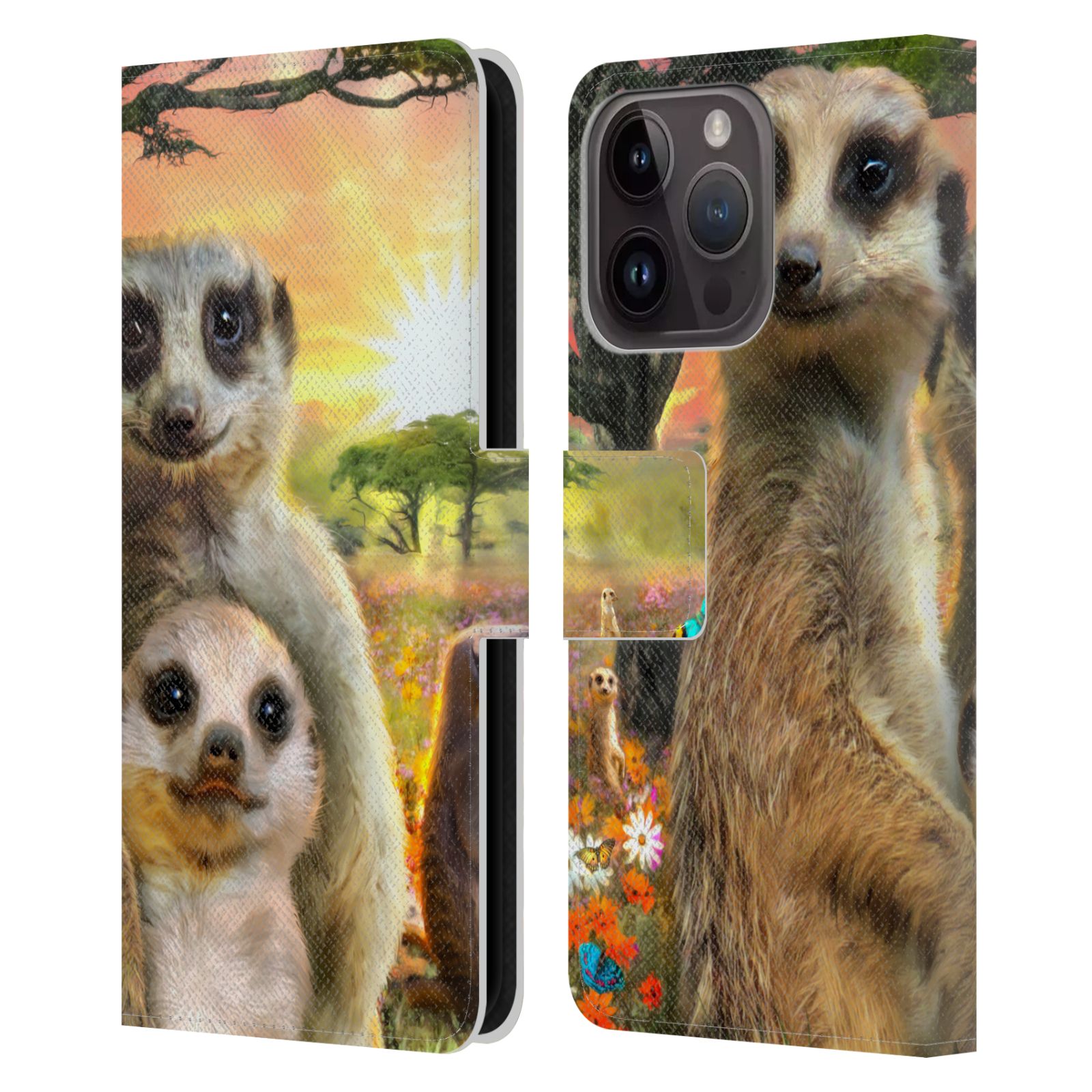 Pouzdro HEAD CASE na mobil Apple Iphone 15 PRO  malé surikaty