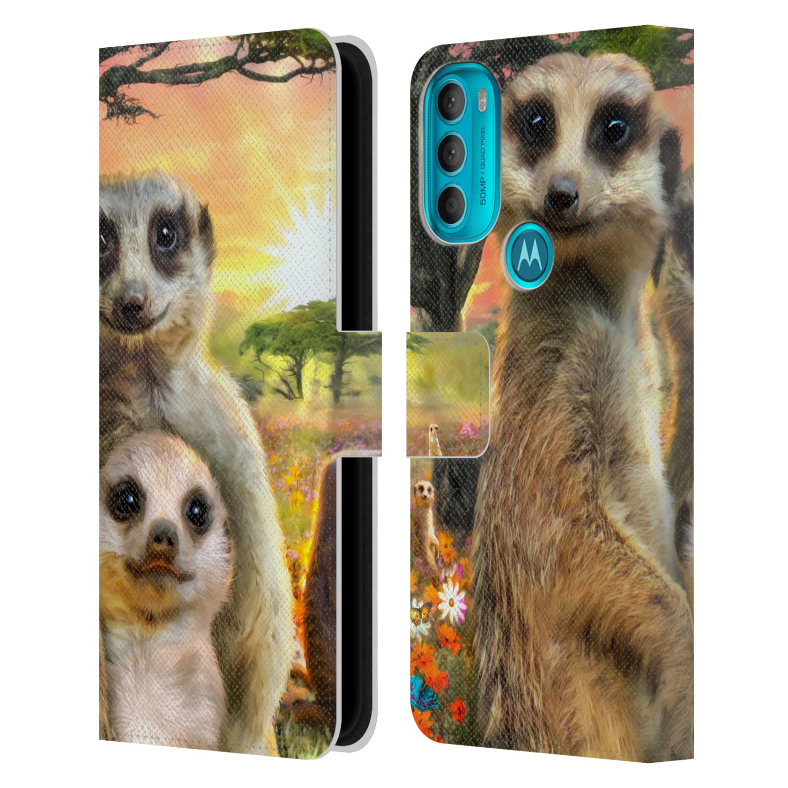 Pouzdro HEAD CASE na mobil Motorola Moto G71 5G  malé surikaty