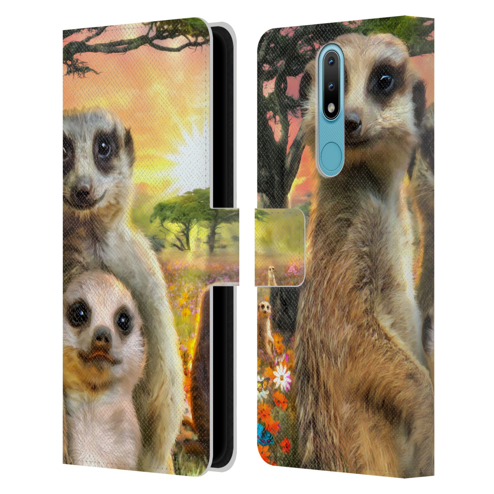 Pouzdro HEAD CASE na mobil Nokia 2.4  malé surikaty