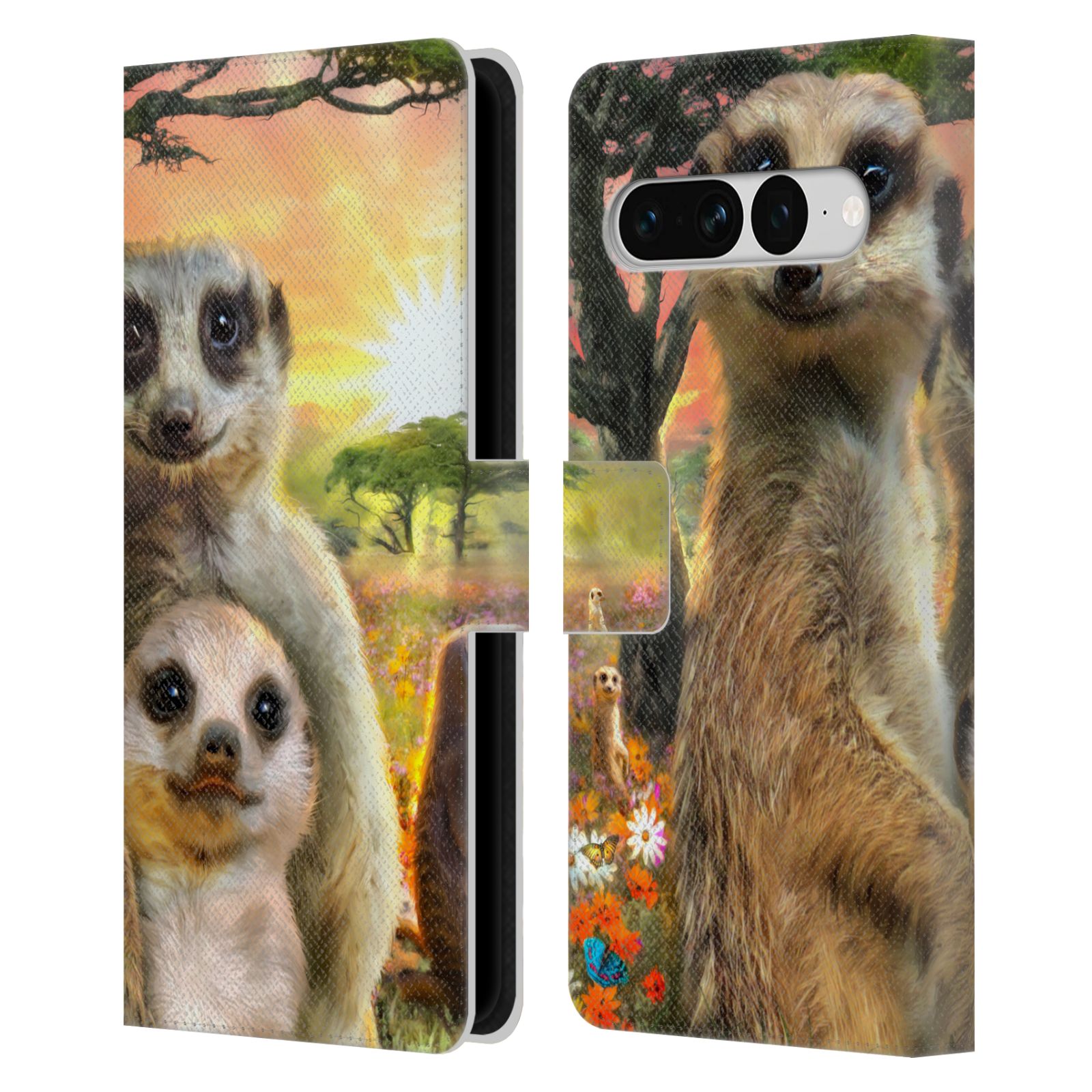 Pouzdro HEAD CASE na mobil Google Pixel 7 PRO  malé surikaty