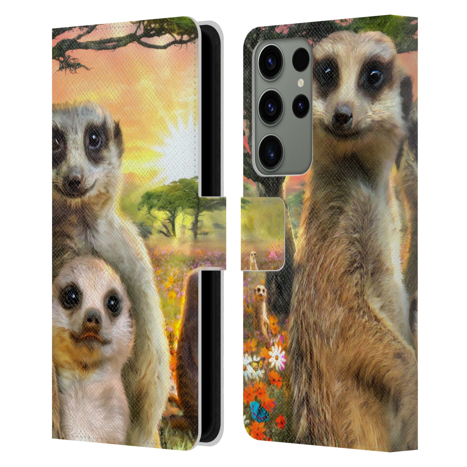Pouzdro HEAD CASE na mobil Samsung Galaxy S23 ULTRA  malé surikaty