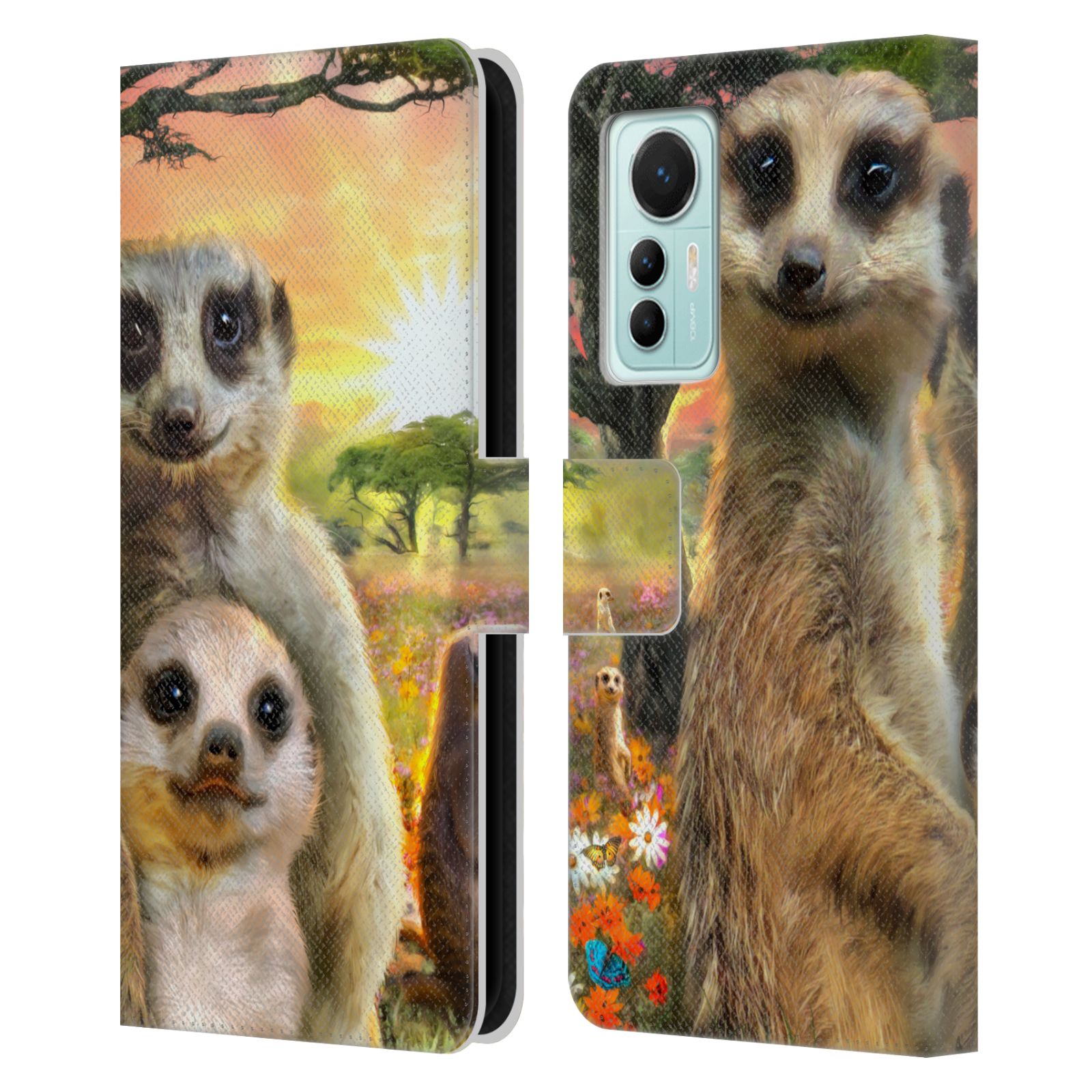 Pouzdro HEAD CASE na mobil Xiaomi 12 LITE  malé surikaty