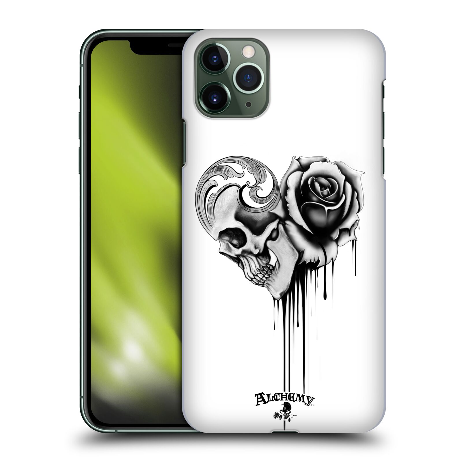 Obal na mobil Apple Iphone 11 PRO MAX - HEAD CASE - Alchemy Gothic - Lebka a růže
