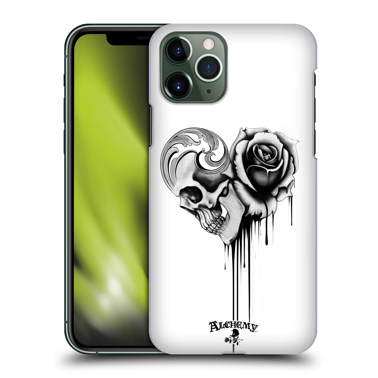 Obal na mobil Apple Iphone 11 PRO - HEAD CASE - Alchemy Gothic - Lebka a růže