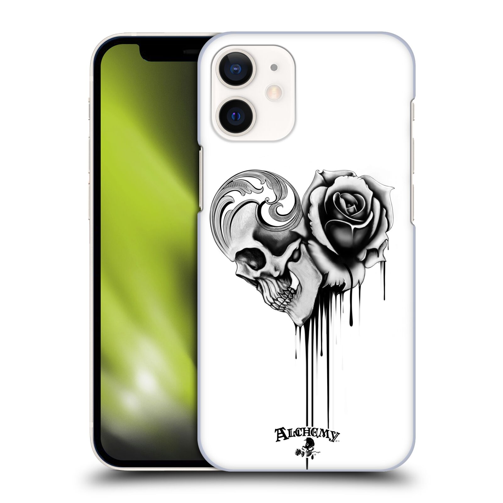 Obal na mobil Apple iPhone 12 MINI - HEAD CASE - Alchemy Gothic - Lebka a růže