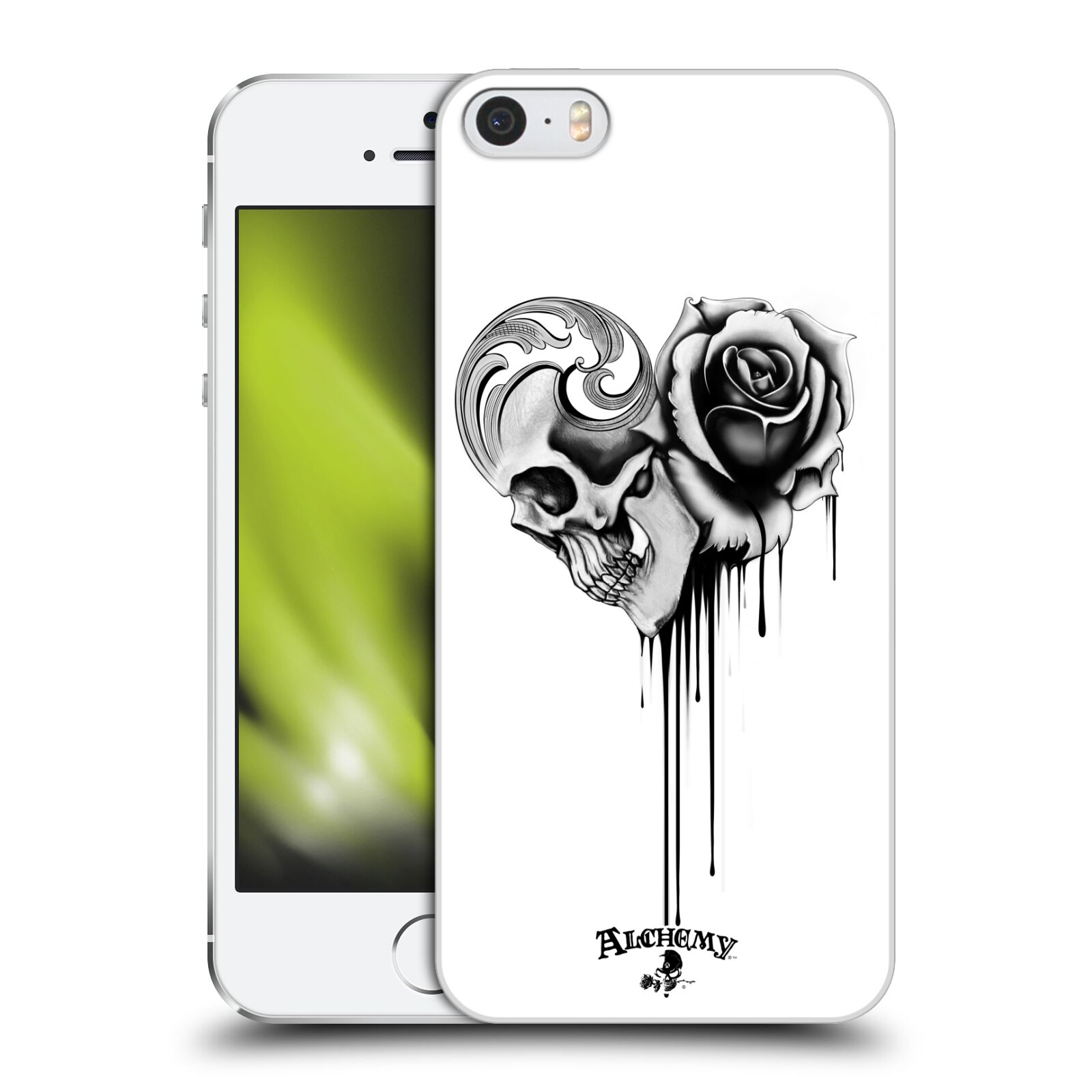 Obal na mobil Apple Iphone 5/5S/SE 2015 - HEAD CASE - Alchemy Gothic - Lebka a růže